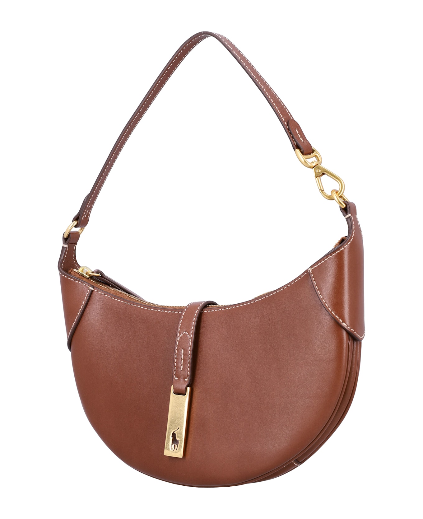 Polo Ralph Lauren Polo Id Calfskin Mini Shoulder Bag - CUOIO