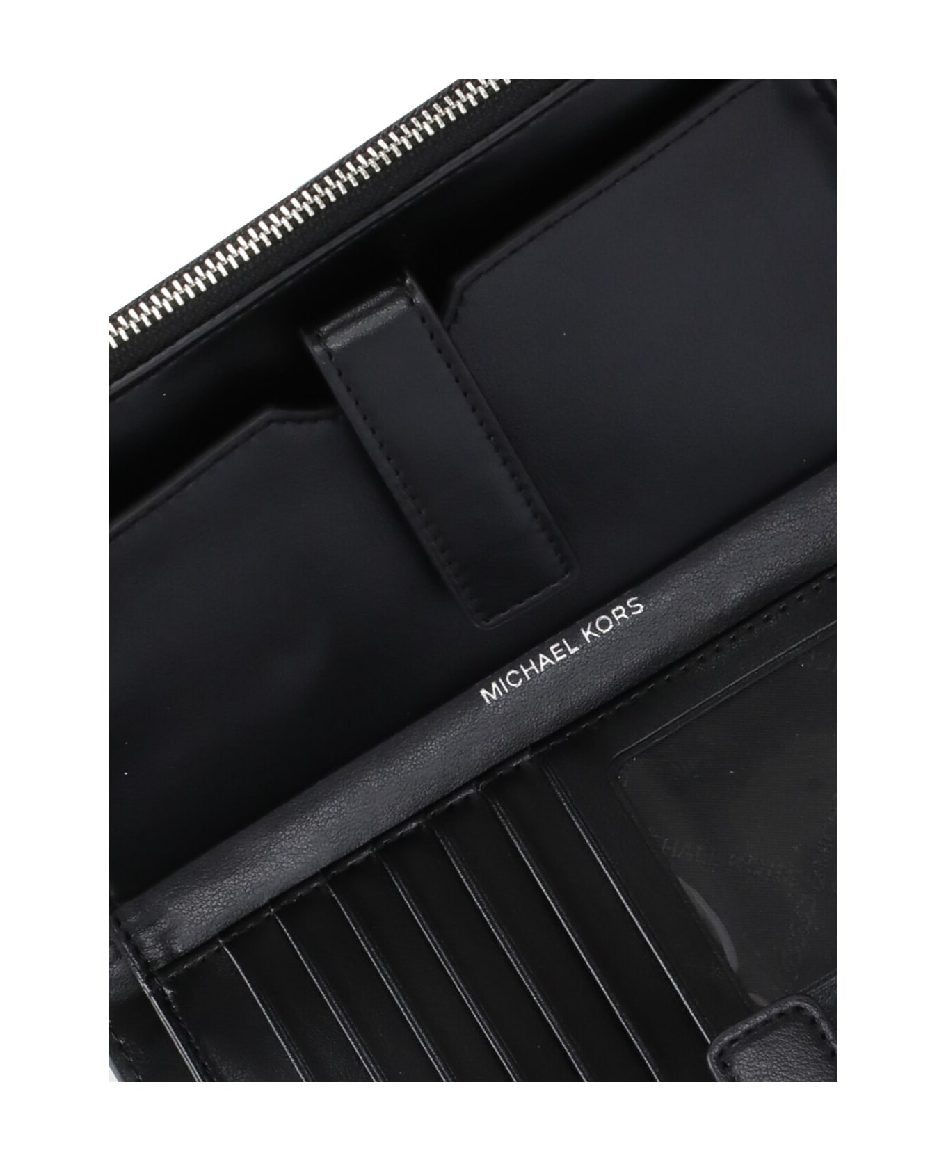 MICHAEL Michael Kors Grained Leather Smartphone Wallet - Black 財布