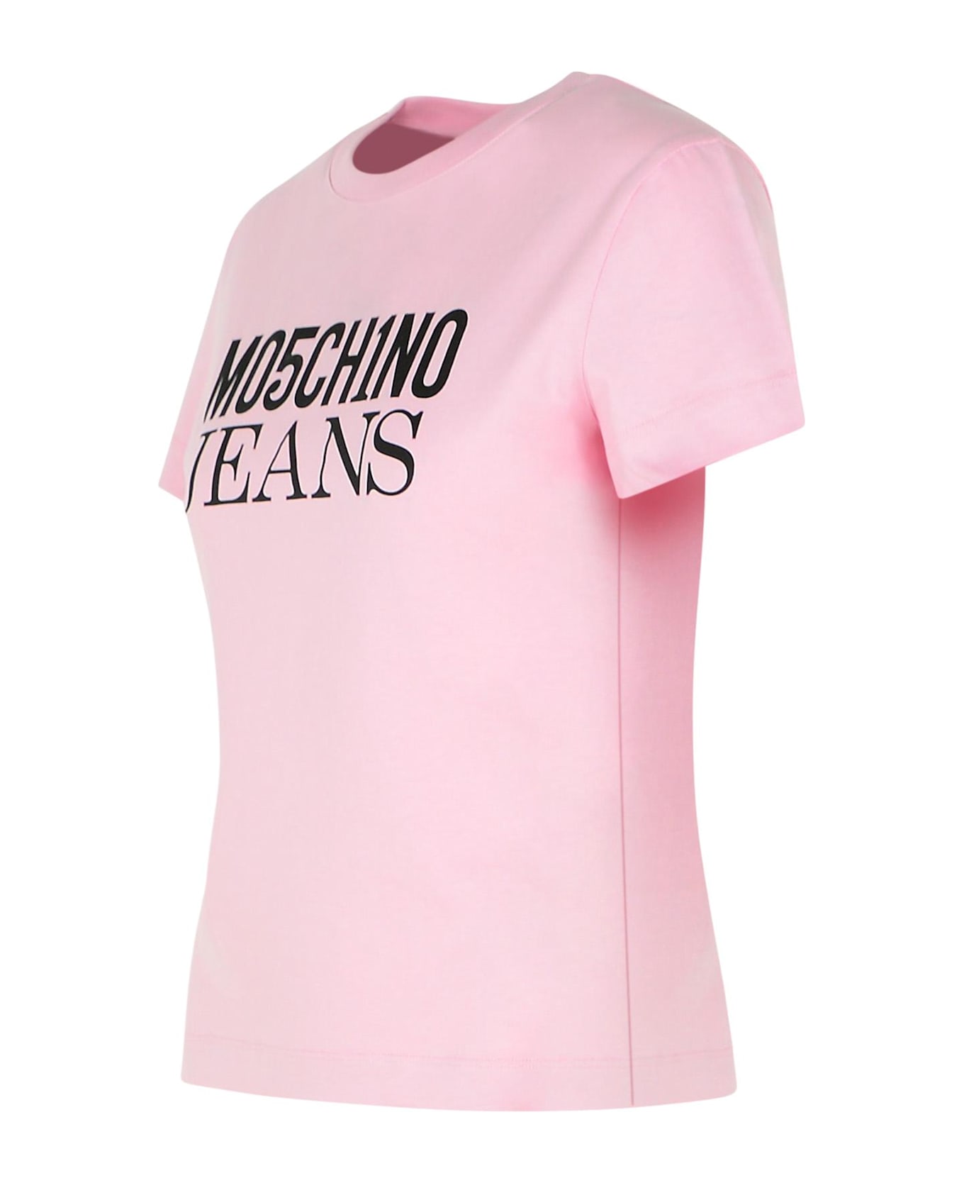 M05CH1N0 Jeans Pink Cotton T-shirt - Pink