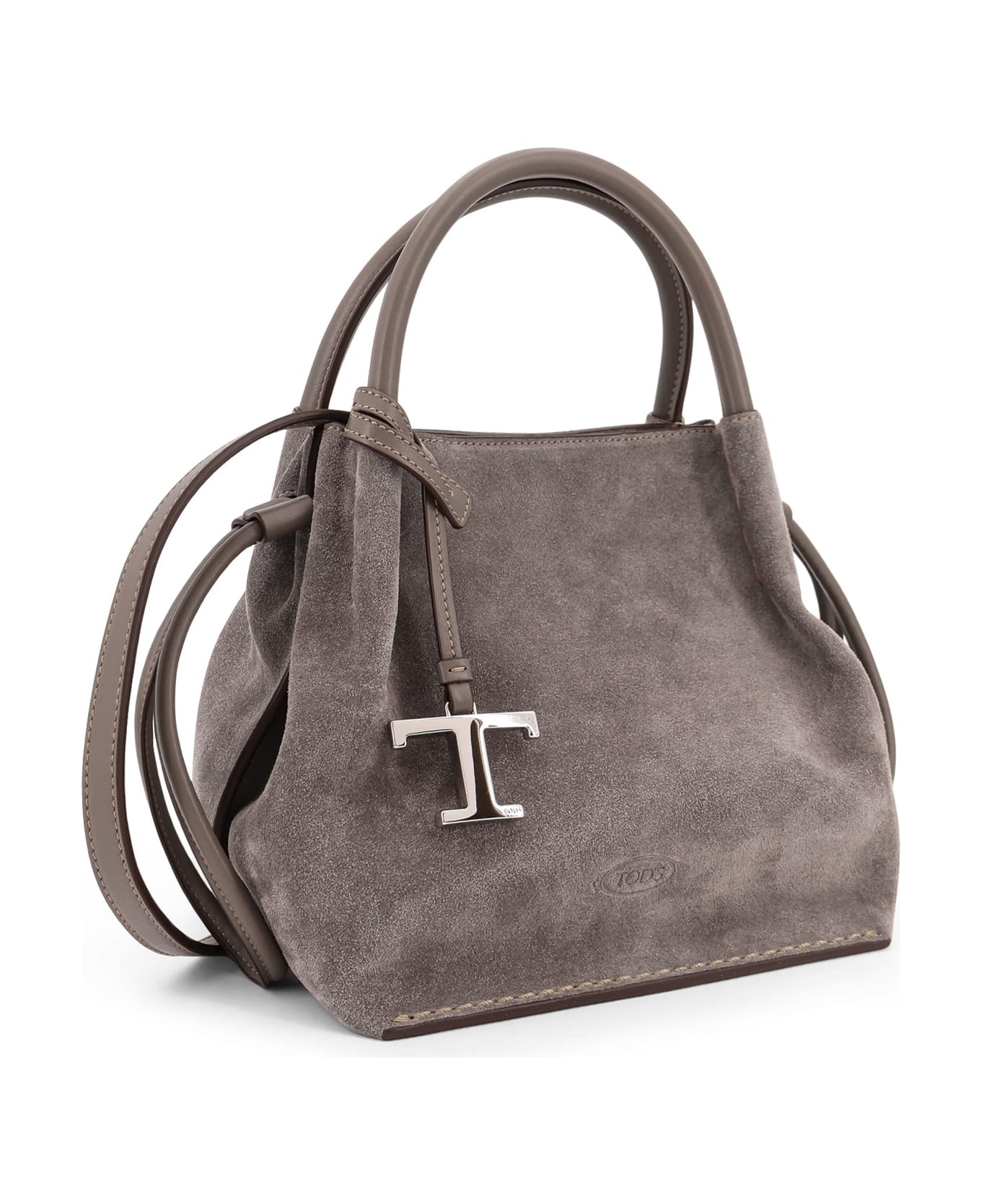 Tod
s Suede Shoulder Bag - Grey