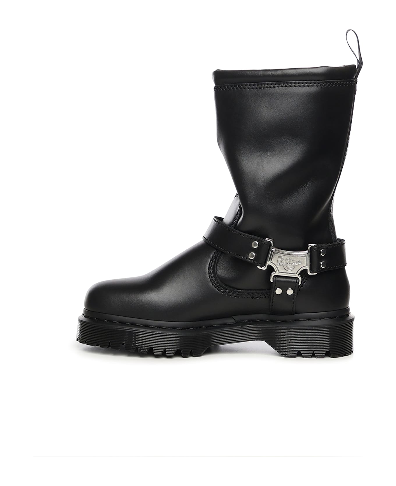Dr. Martens Anistone Hi Leather Biker Boots - Black
