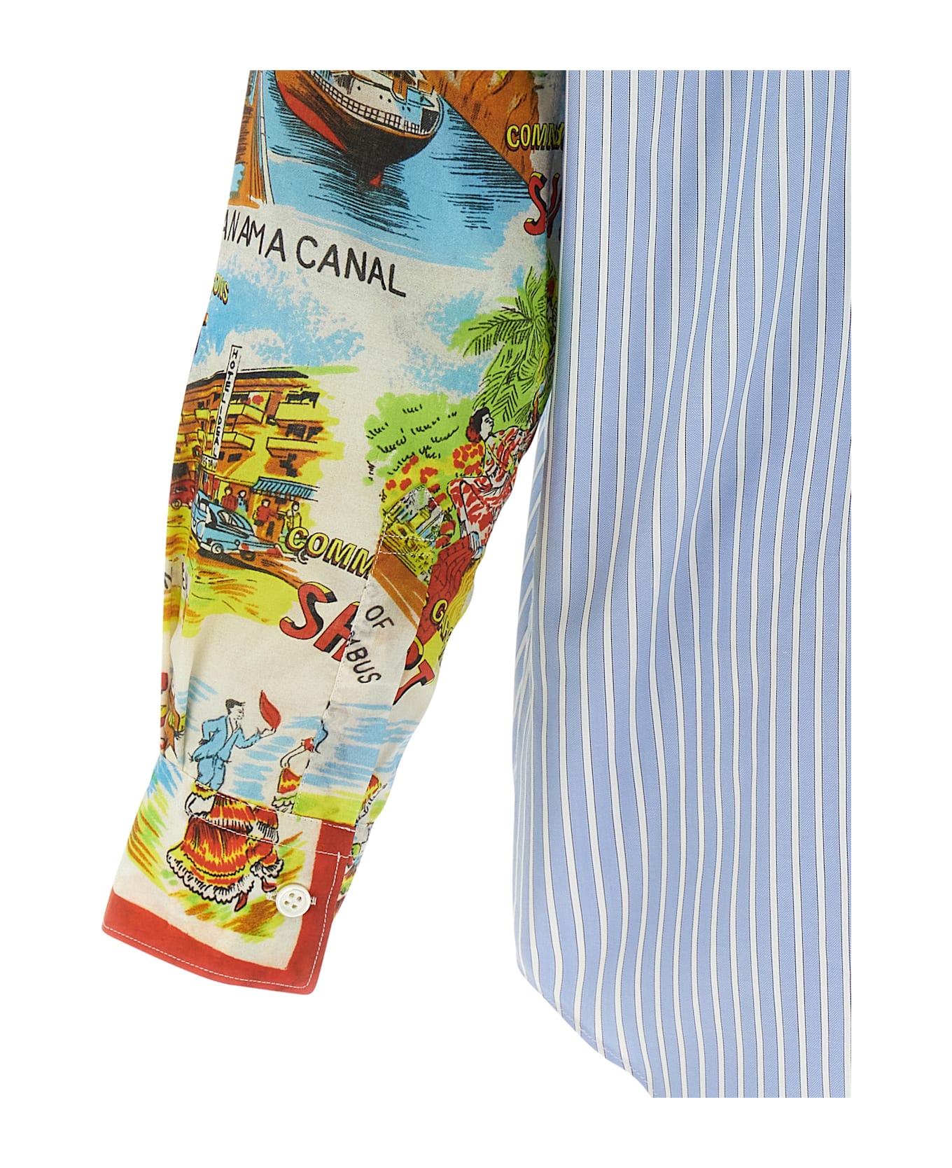 Comme des Garçons Shirt Patterned Sleeve Shirt - Multicolor