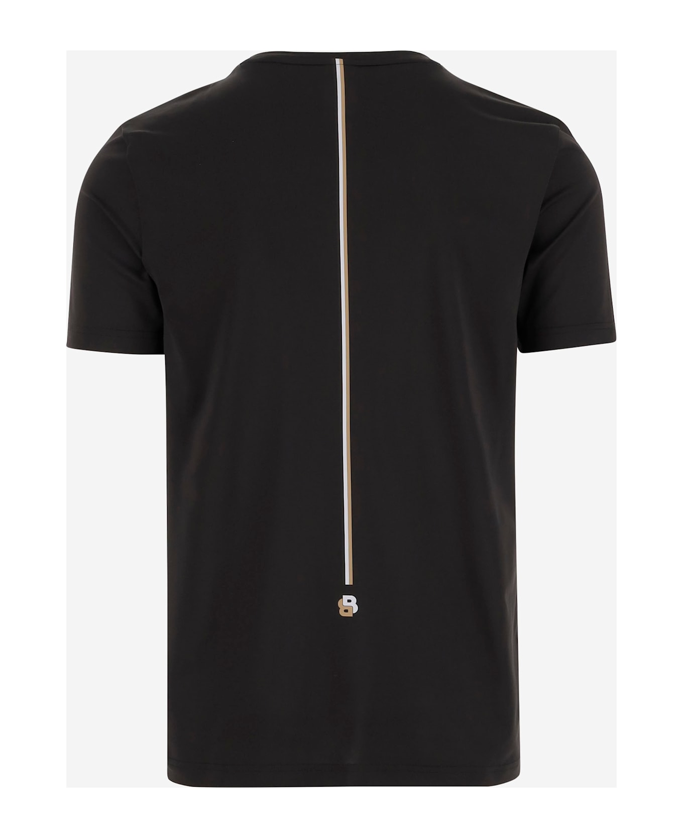 Hugo Boss Stretch Nylon T-shirt With Logo - Black
