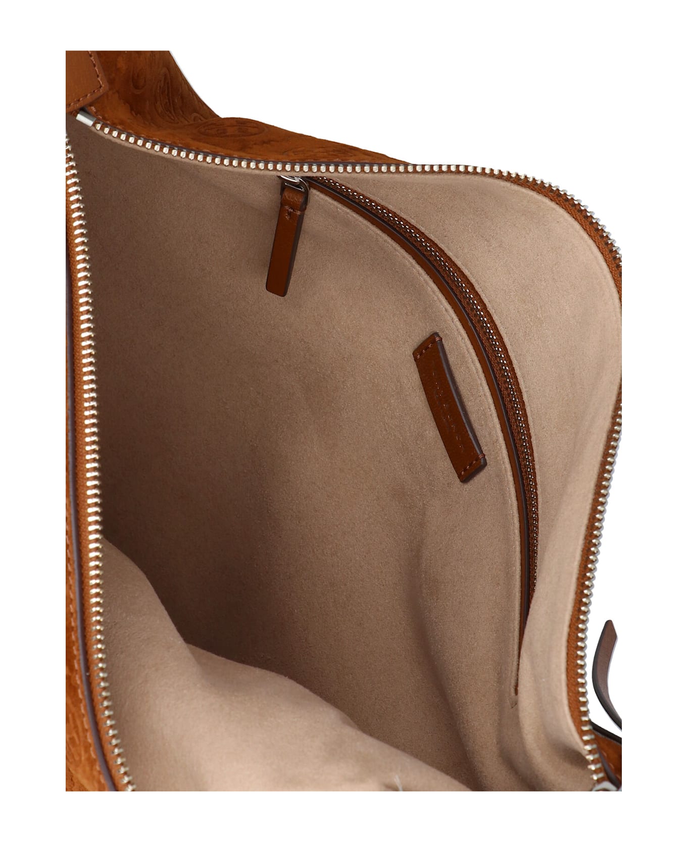 Tory Burch Medium Shoulder Bag " Balloon T Monogram" - Brown