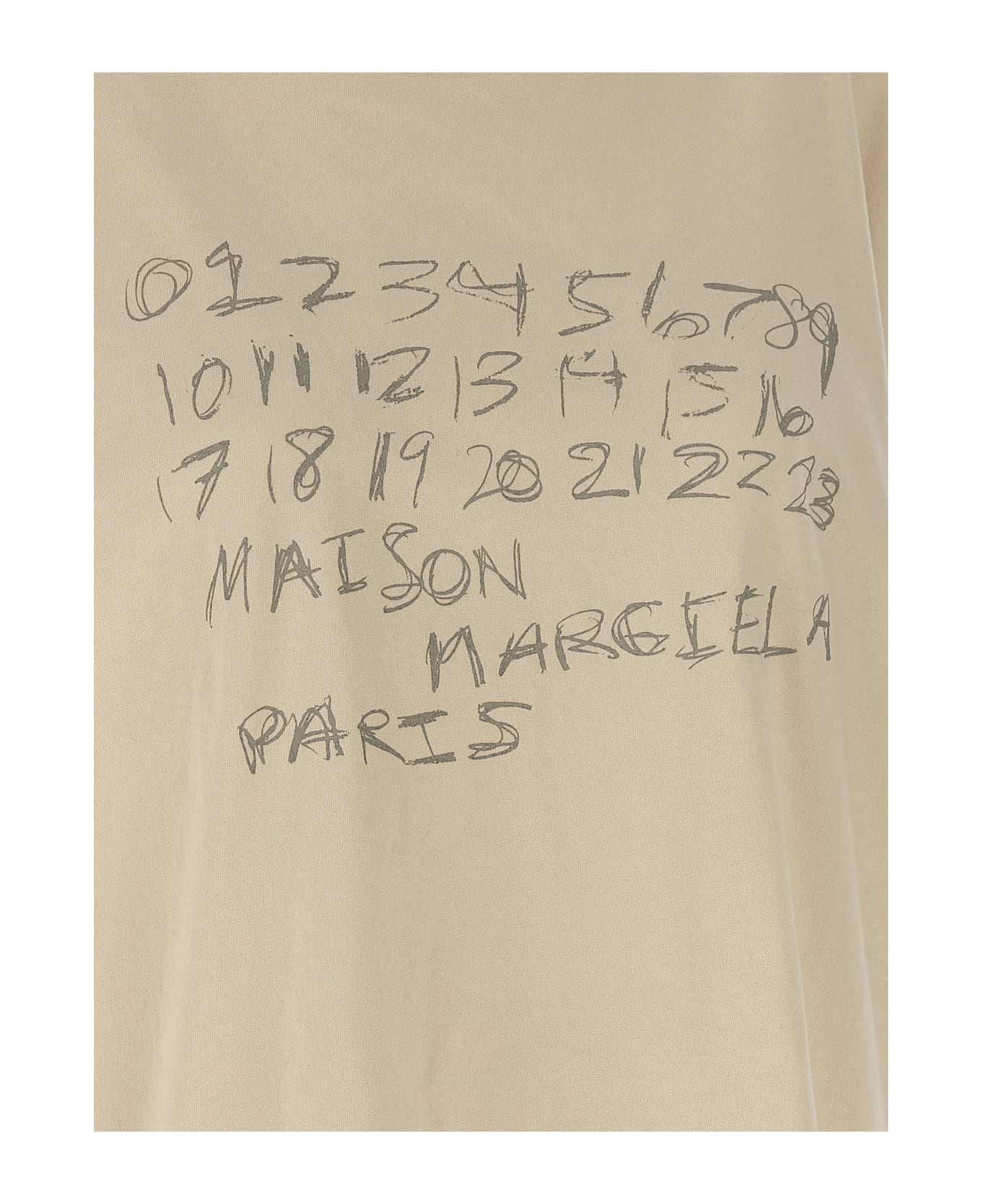 Maison Margiela 'numeric' T-shirt - Beige