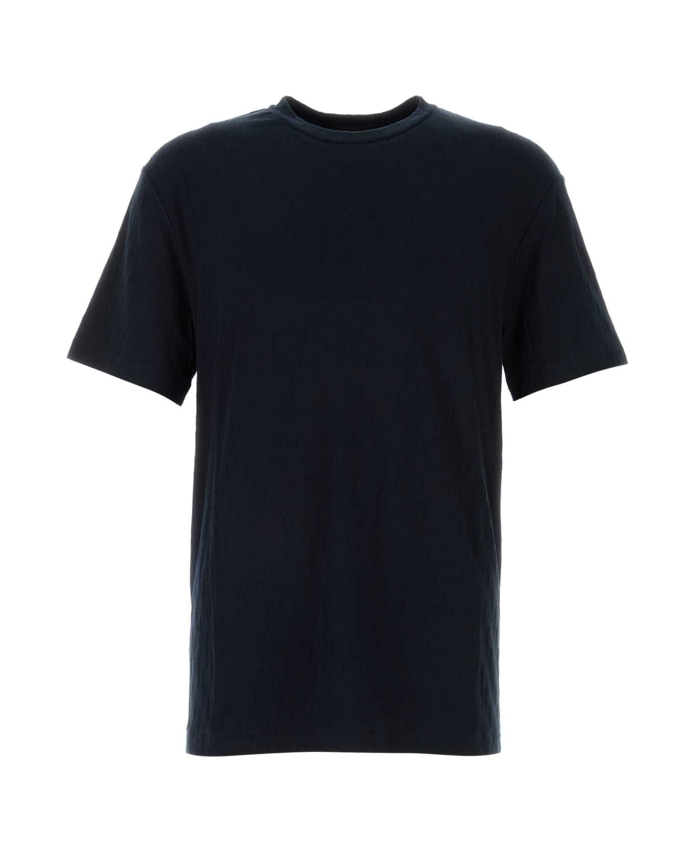 Giorgio Armani Midnight Blue Stretch Viscose Blend T-shirt - BLU