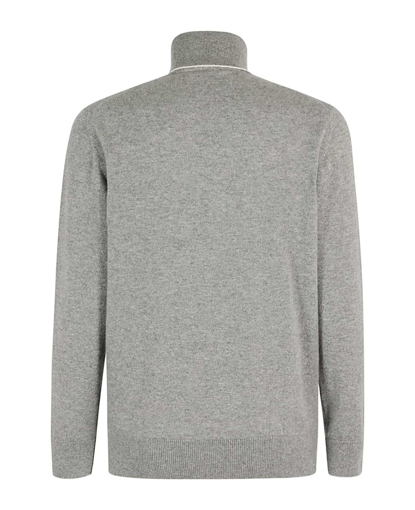 Eleventy Maglia Dolcevita Tipping - Grigio Avorio