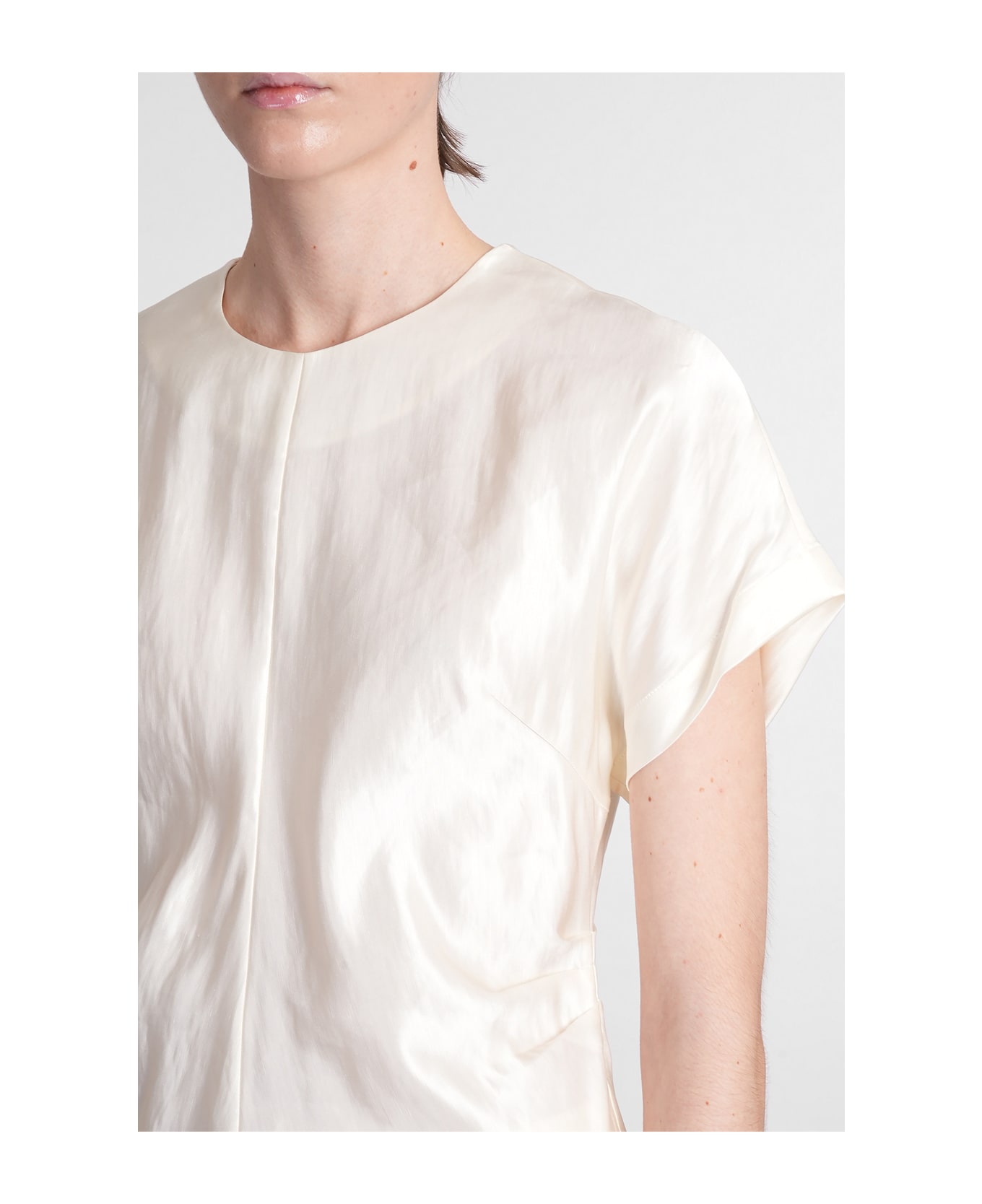 Loulou Studio Pero Blouse In Beige Linen - beige