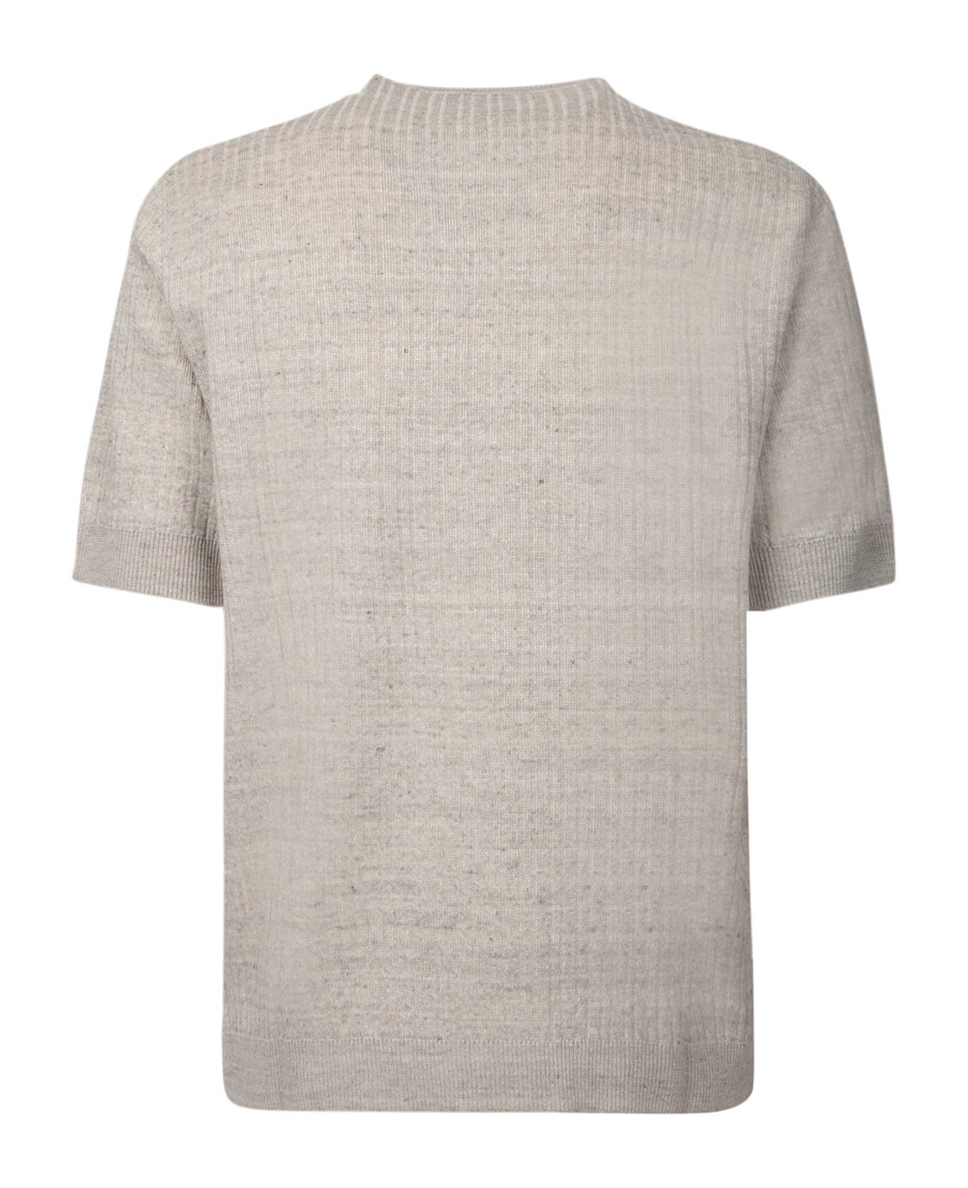 Lardini Linen And Cotton T-shirt - Beige