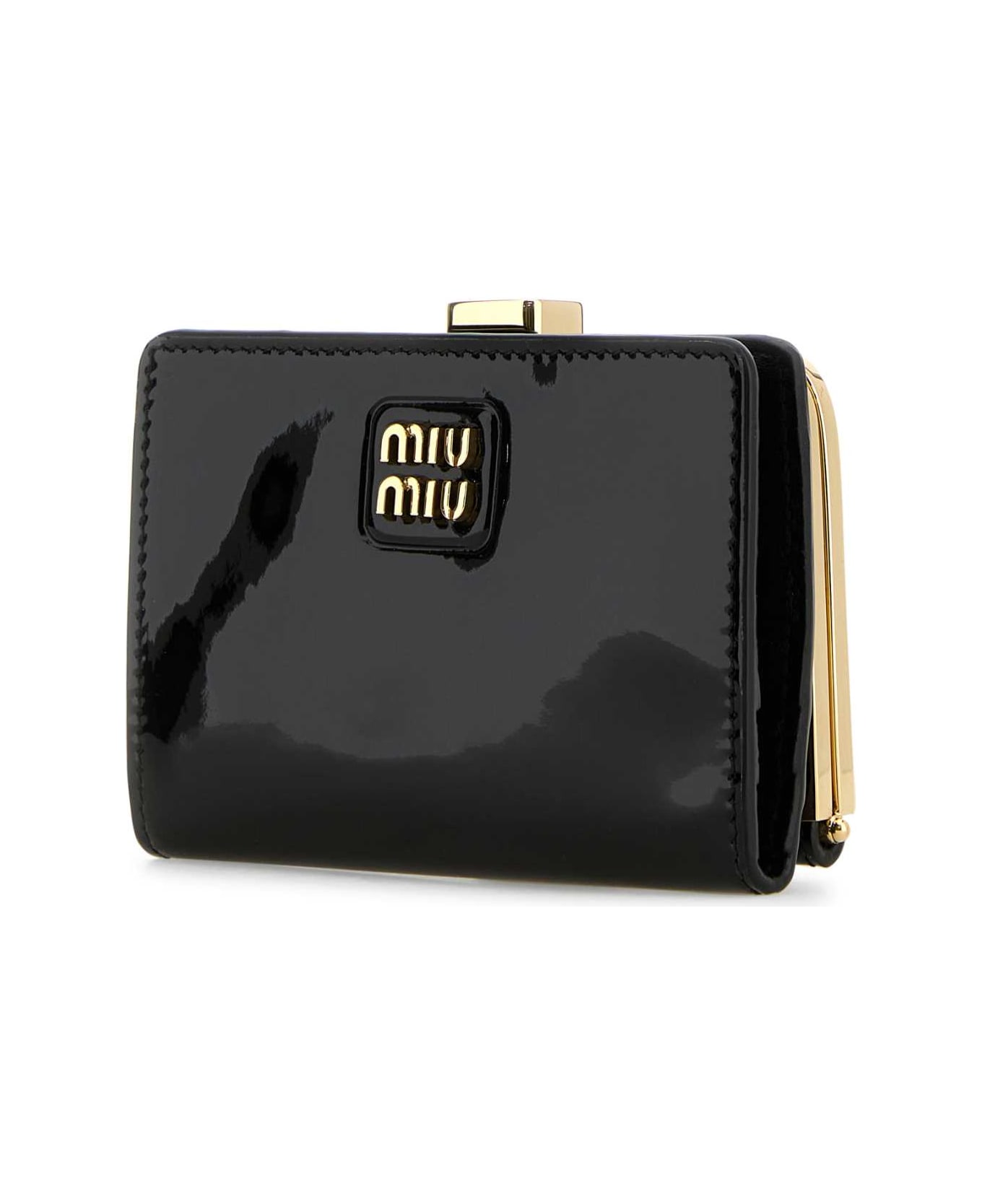 Miu Miu Black Leather Wallet - NERO
