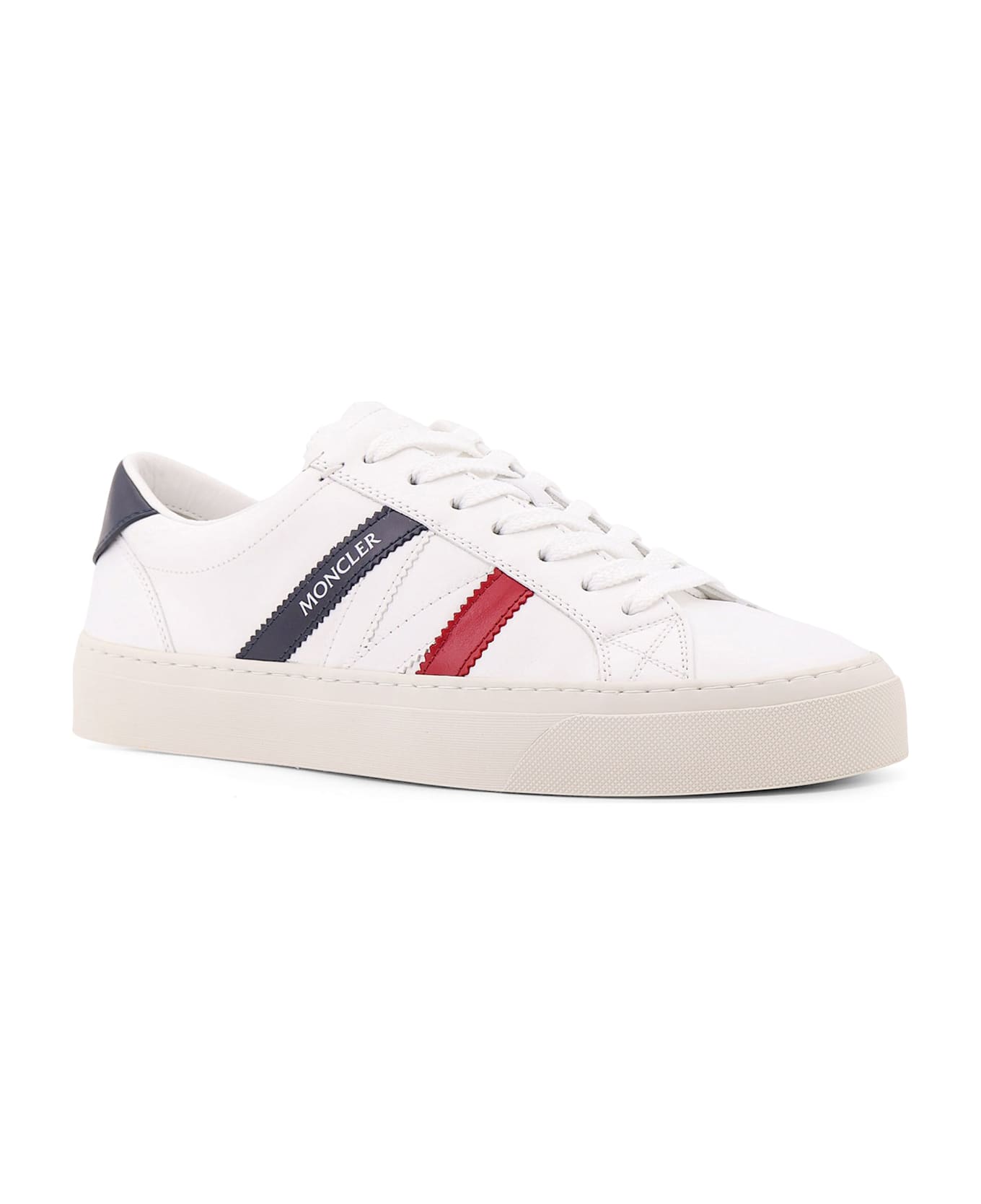 Moncler Low-top Leather Sneakers - White