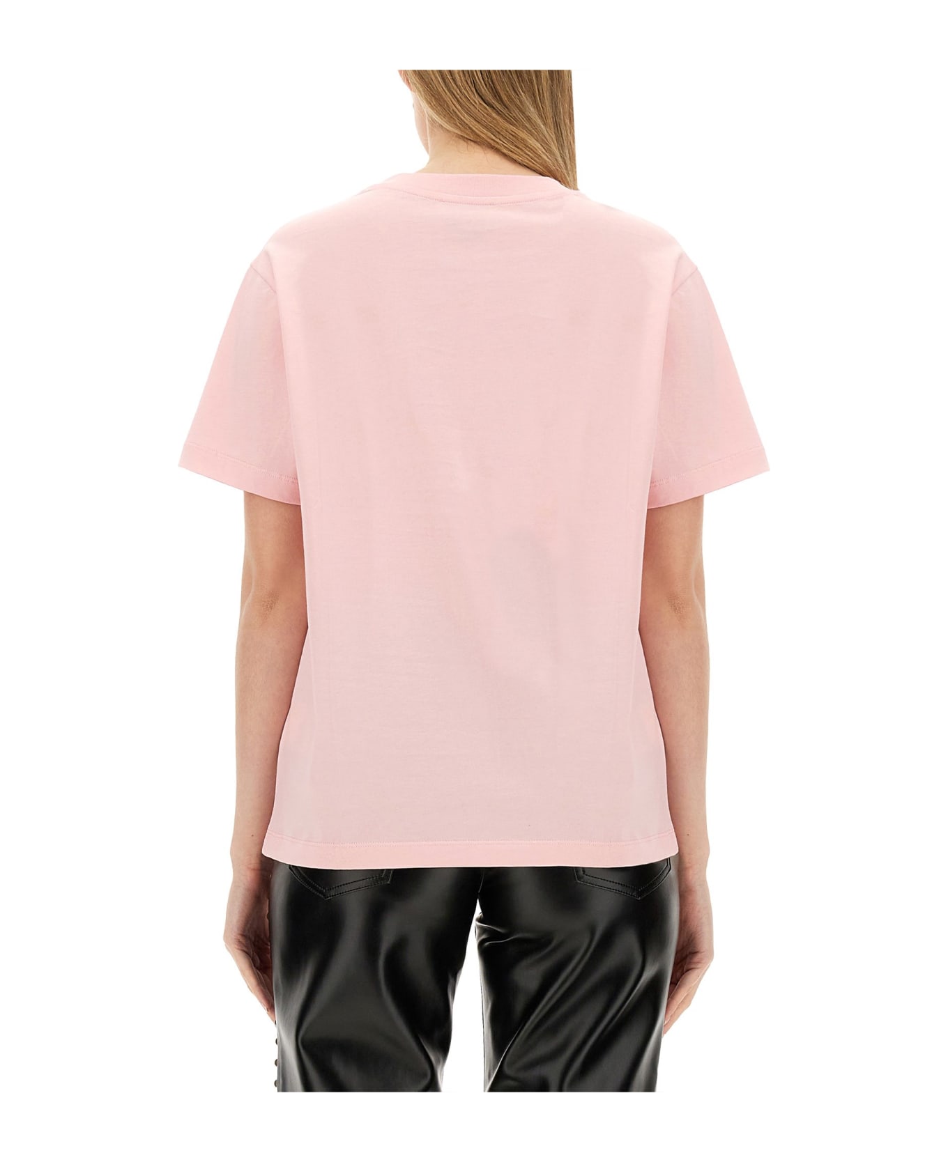 M05CH1N0 Jeans T-shirt With Logo - PINK