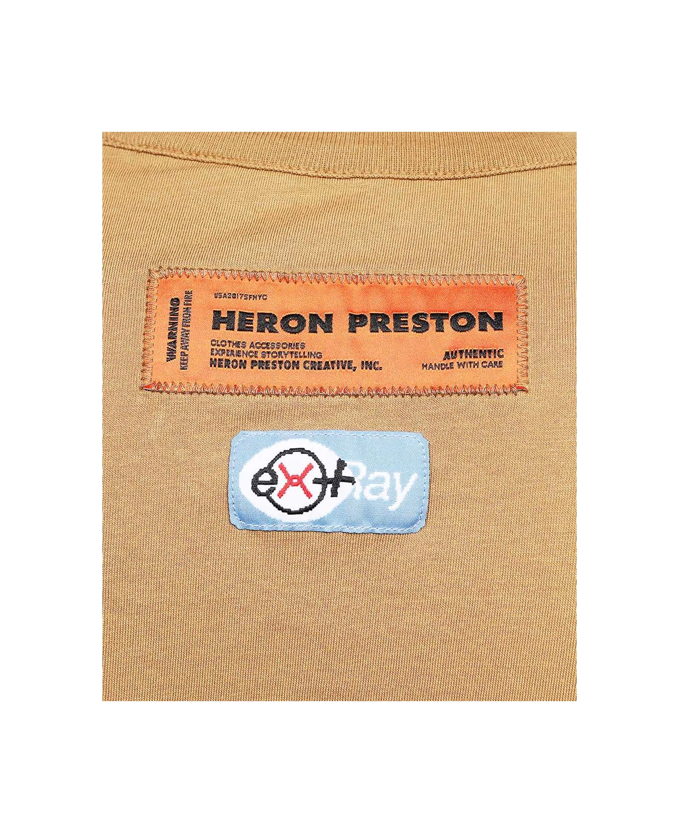 HERON PRESTON Cotton T-shirt - brown シャツ