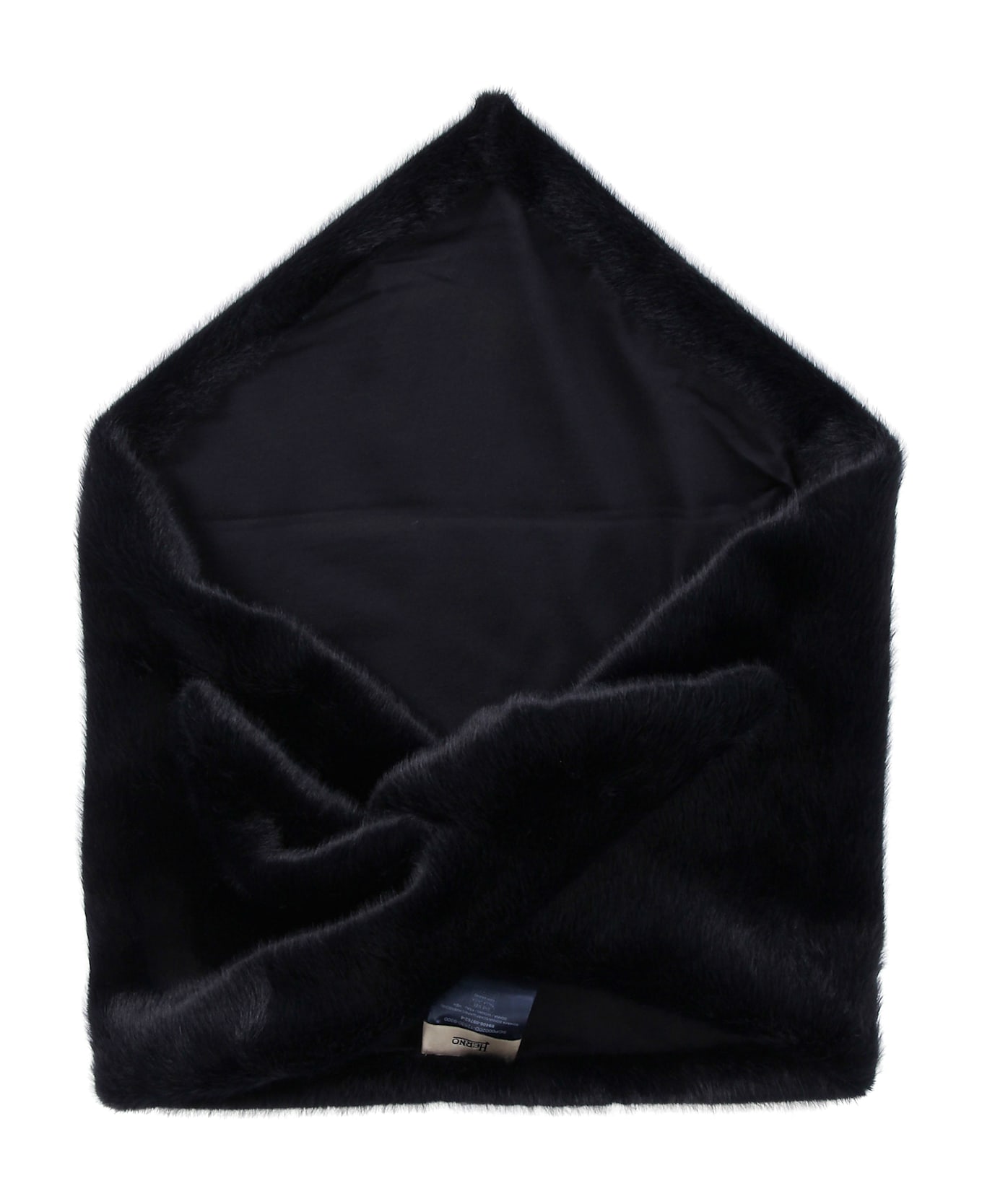 Herno Sciarpa Soft Faux Fur - Nero