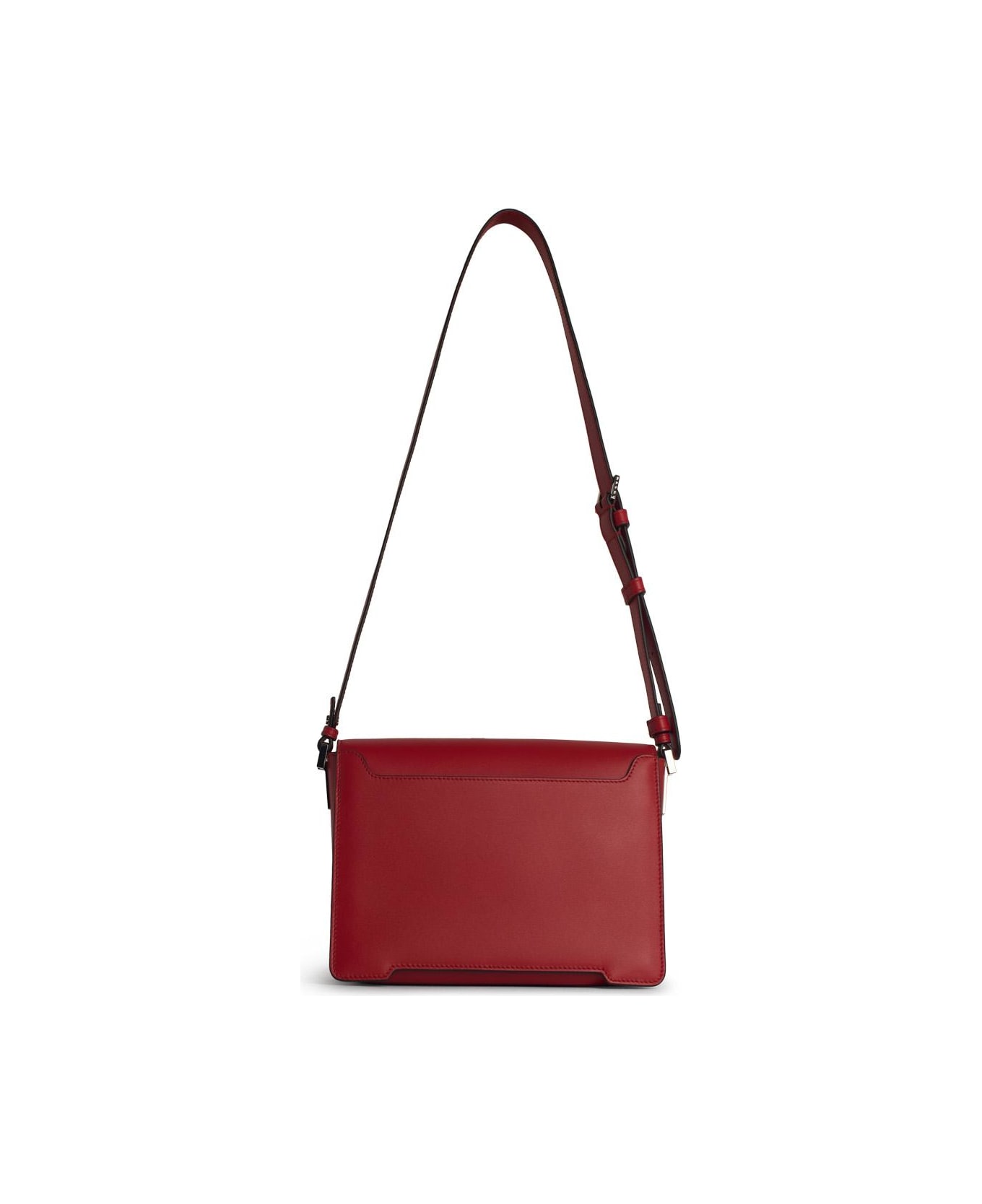 Marni 'new Trunk' Red Leather Crossbody Bag - Red