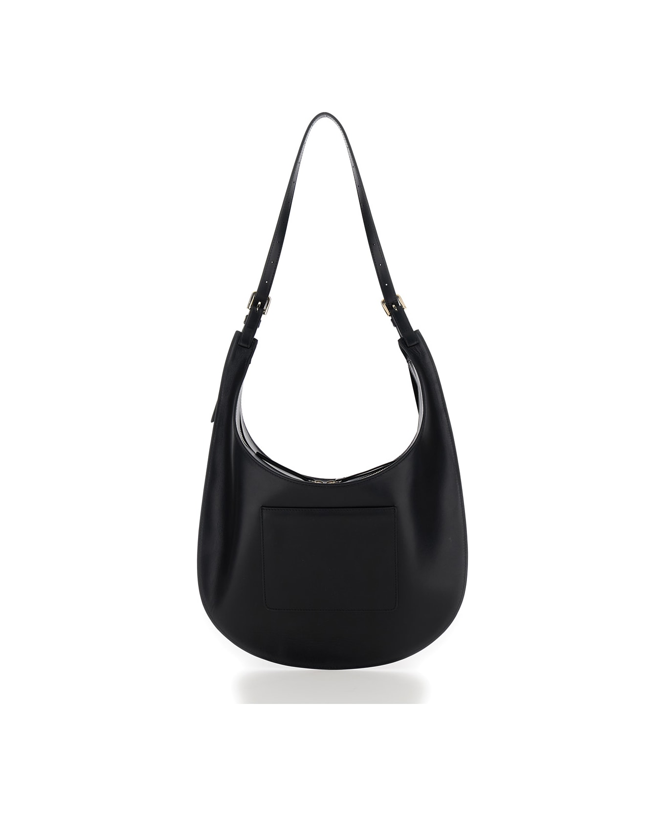 A.P.C. 'iris' Black Shoulder Bag With Laminated Logo In Leather Woman - Black