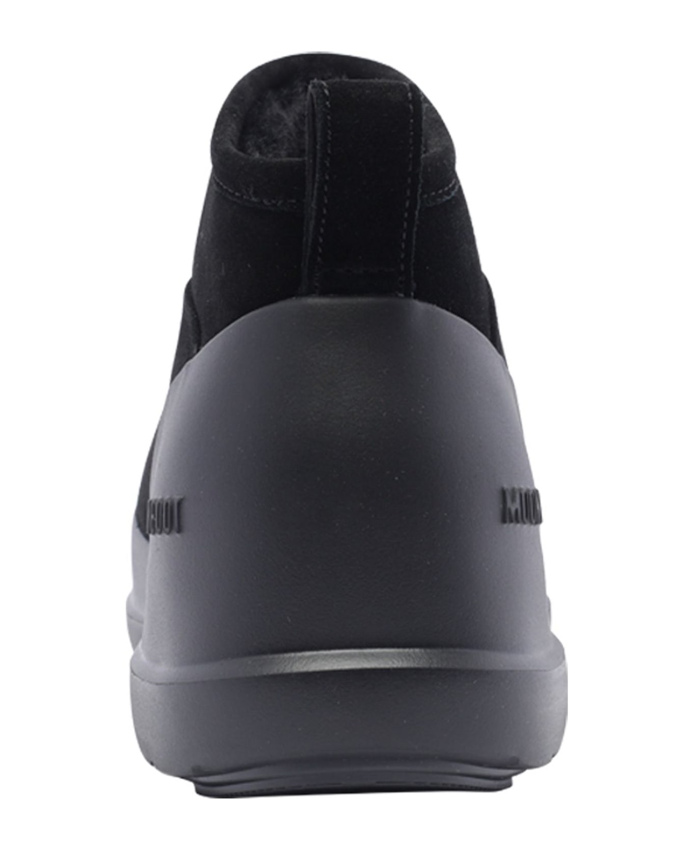 Moon Boot Luna Logo Debossed Slip-on Boots - BLACK