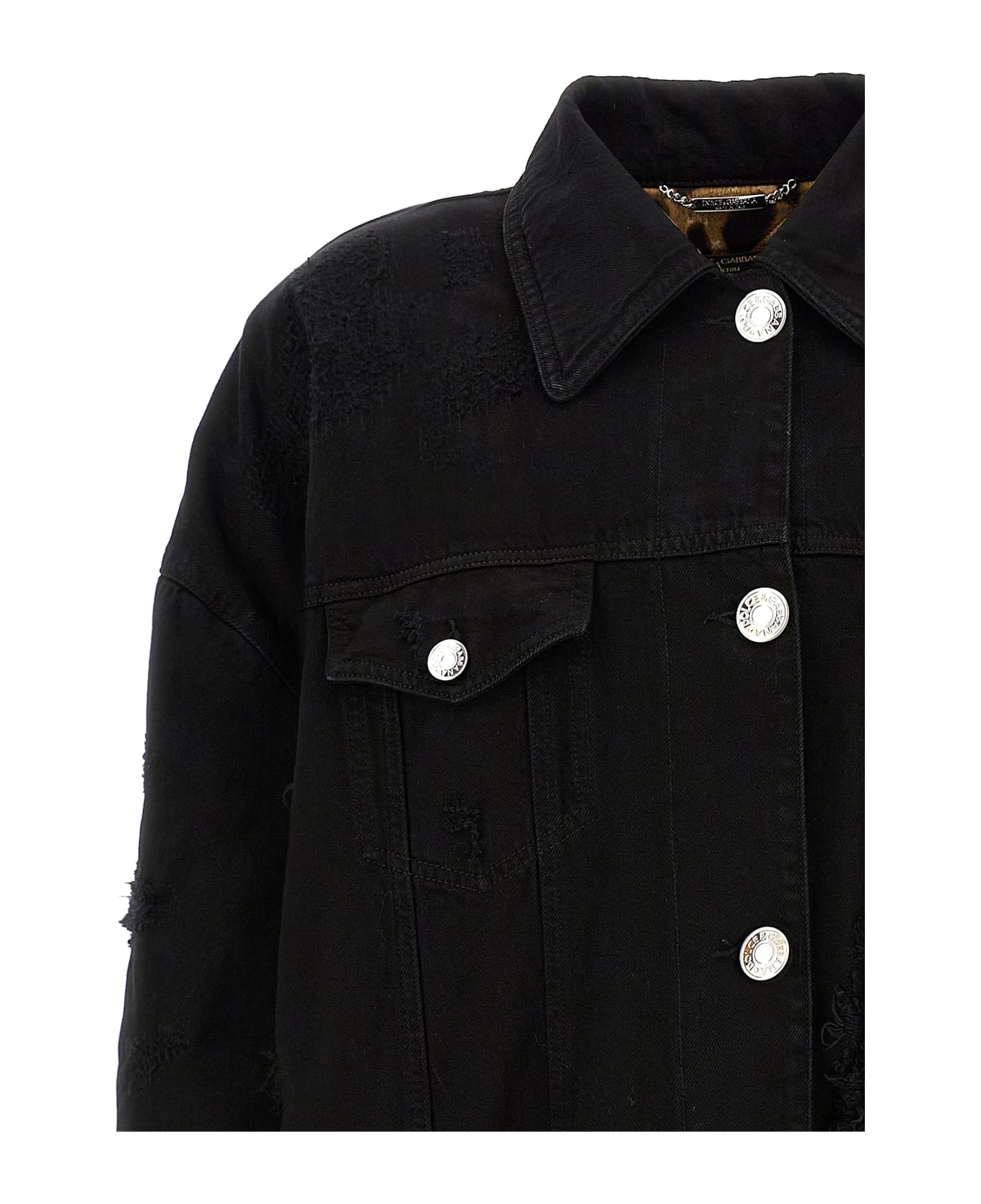 Dolce & Gabbana Black Cotton Jacket - Black