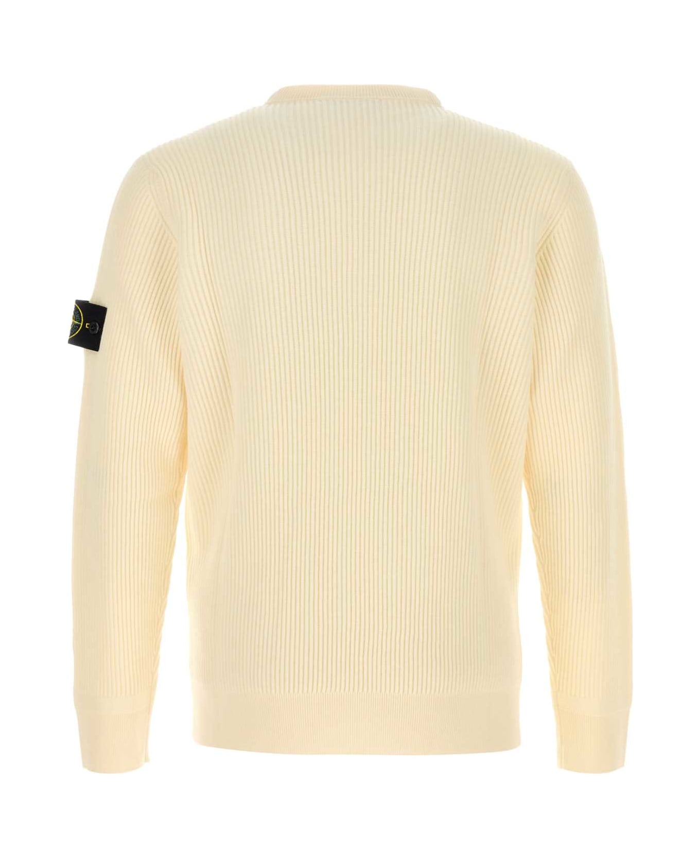 Stone Island Cream Wool Sweater - IVORY