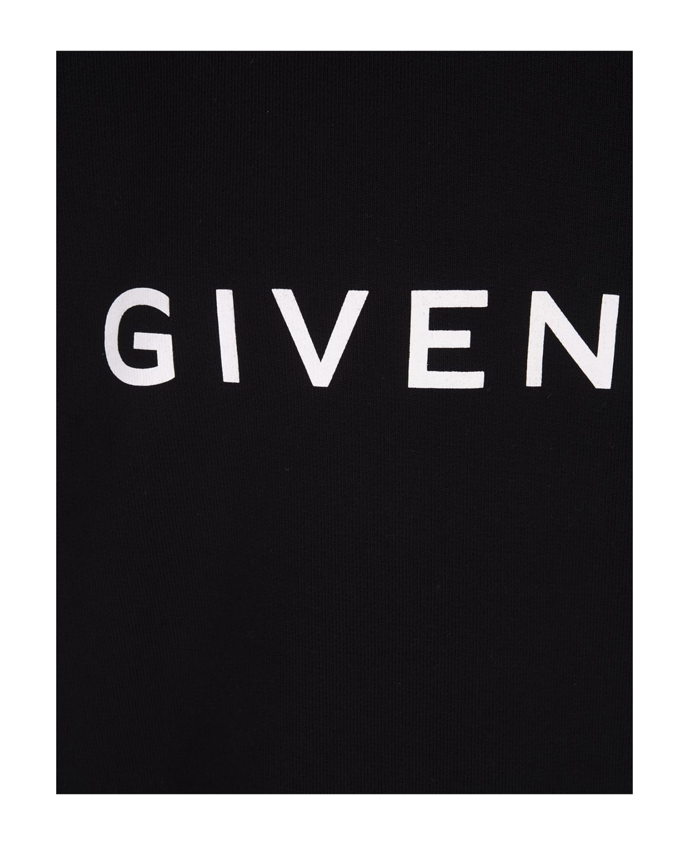 Givenchy Archetype Slim Sweatshirt In Black Gauzed Fabric - Black