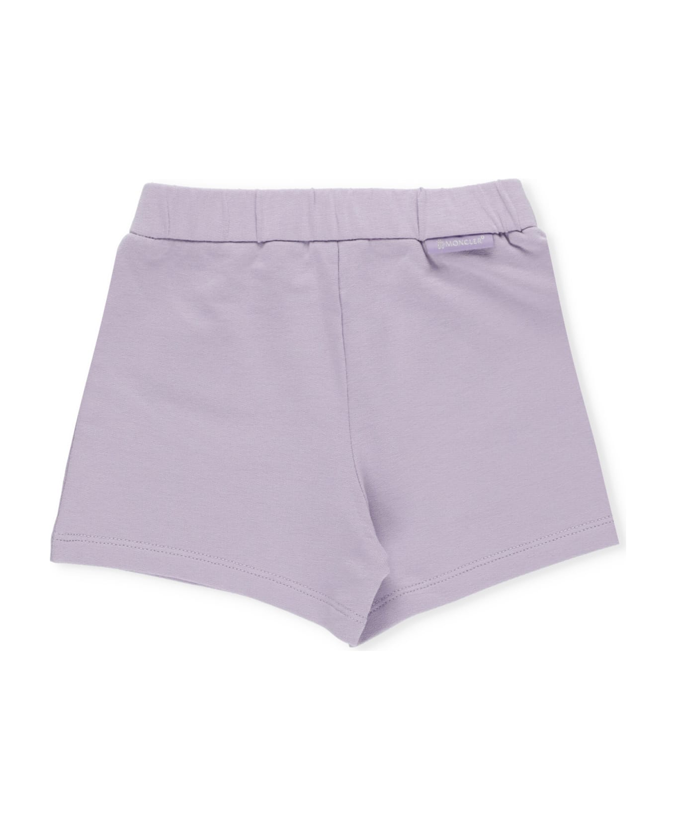 Moncler Shorts With Logo - Violet