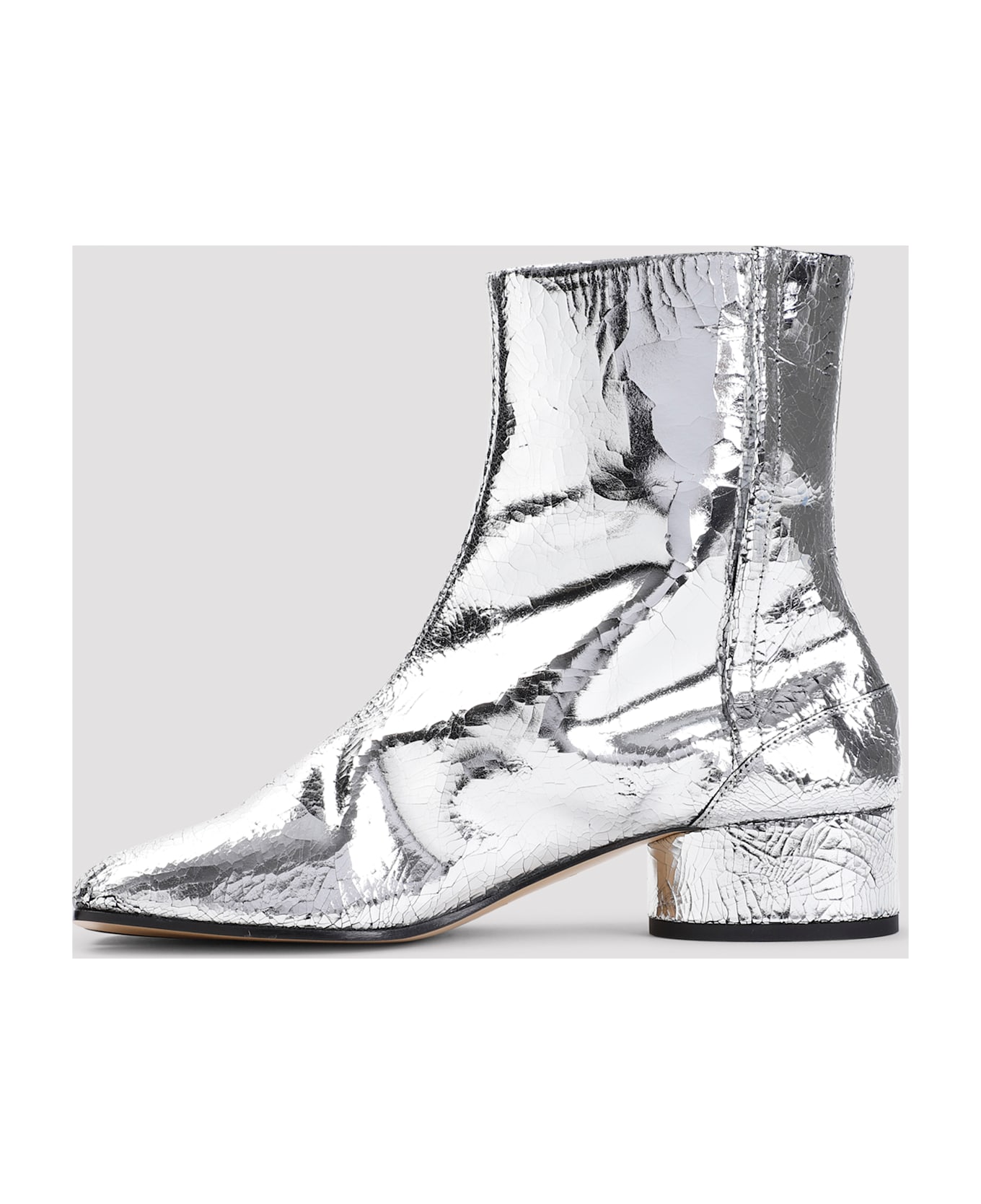 Maison Margiela Tabi Mirror Split-toe Ankle Boots - Silver
