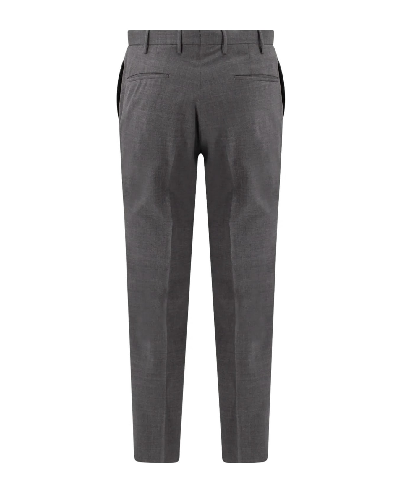 Incotex Grey Virgin Wool Chino Trousers - Grey ボトムス