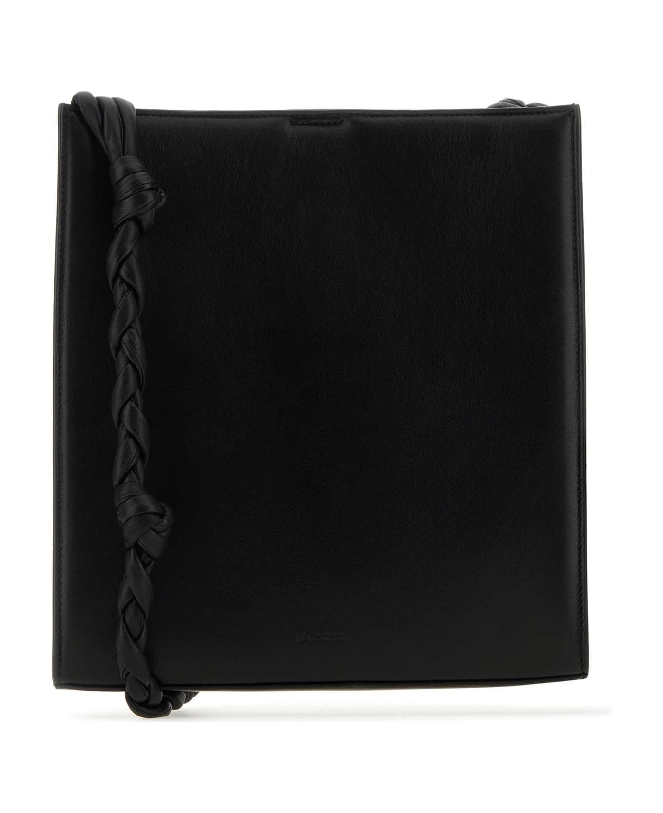 Jil Sander Black Leather Medium Tangle Shoulder Bag - 001