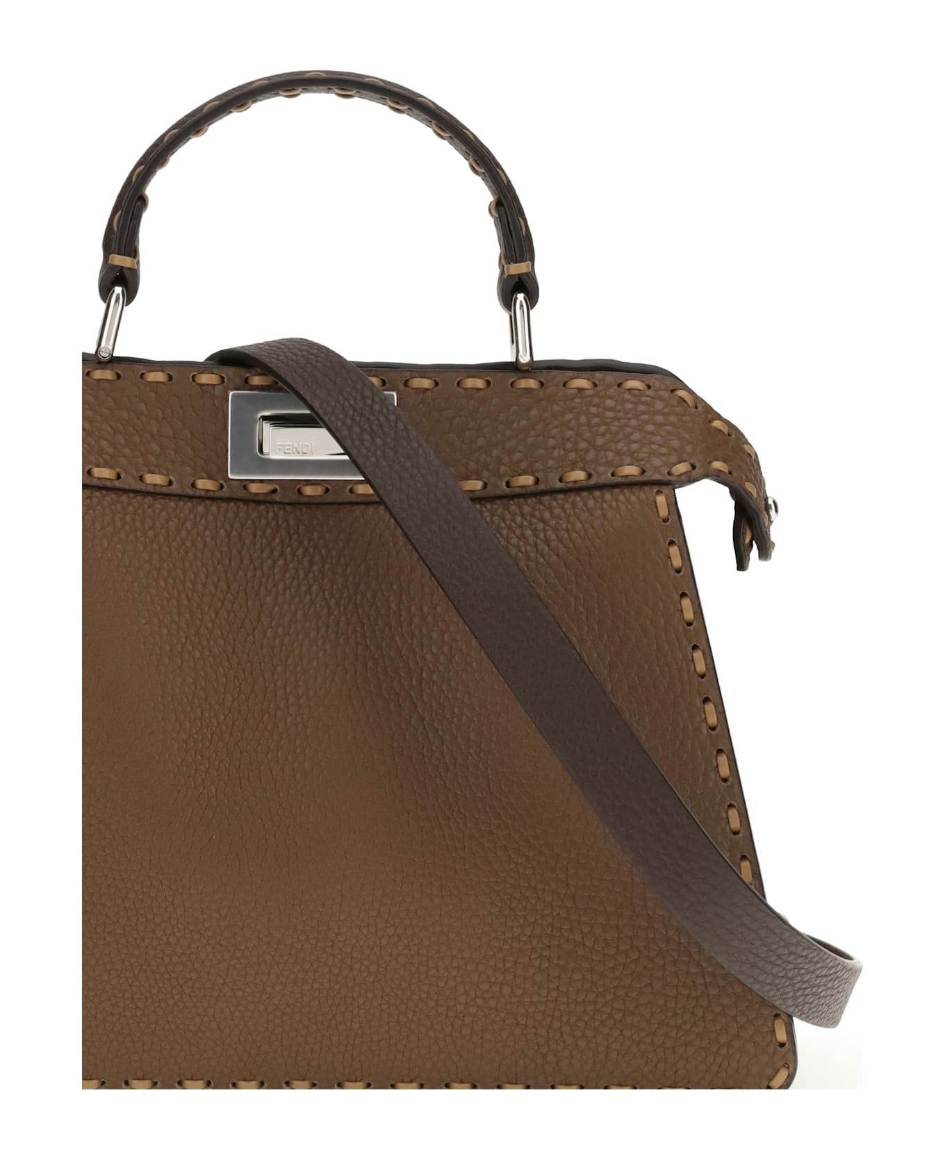 Fendi Peekaboo Iseeu Selleria Macro - BROWN