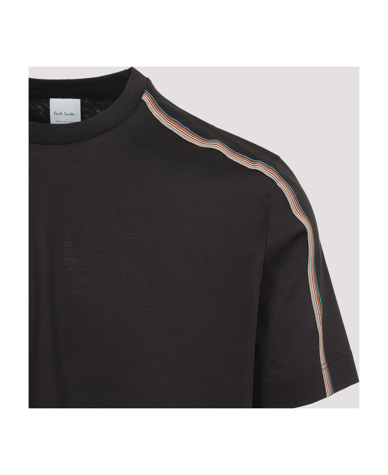 Paul Smith Stripe Tape Detail T-shirt - Mud