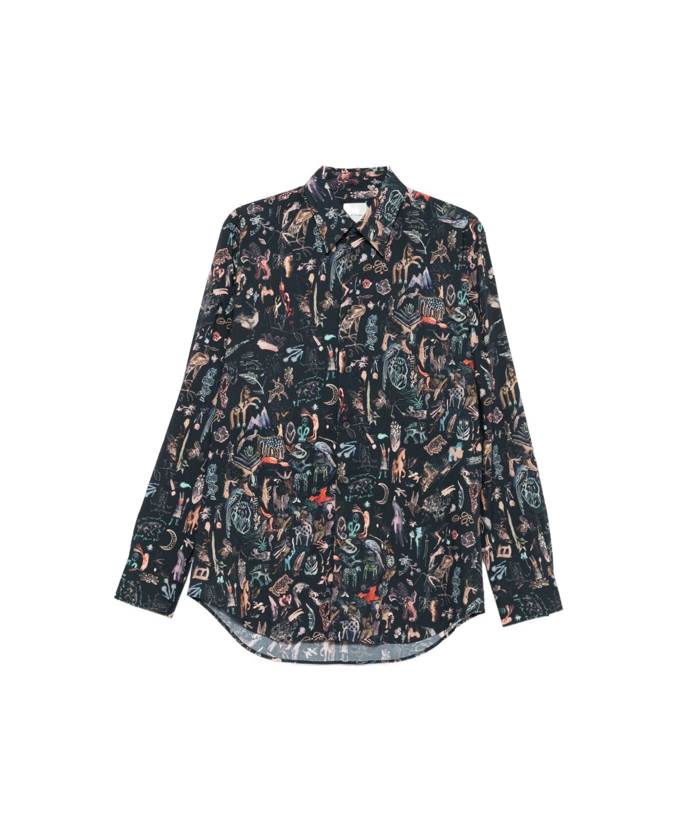 Paul Smith Printed Cotton Shirt - Blue