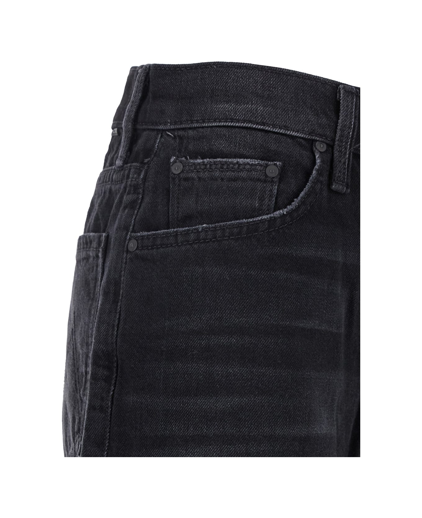Mother 
the Spinner
 Black Five-pocket Jeans With High Waist In Cotton Woman - Black