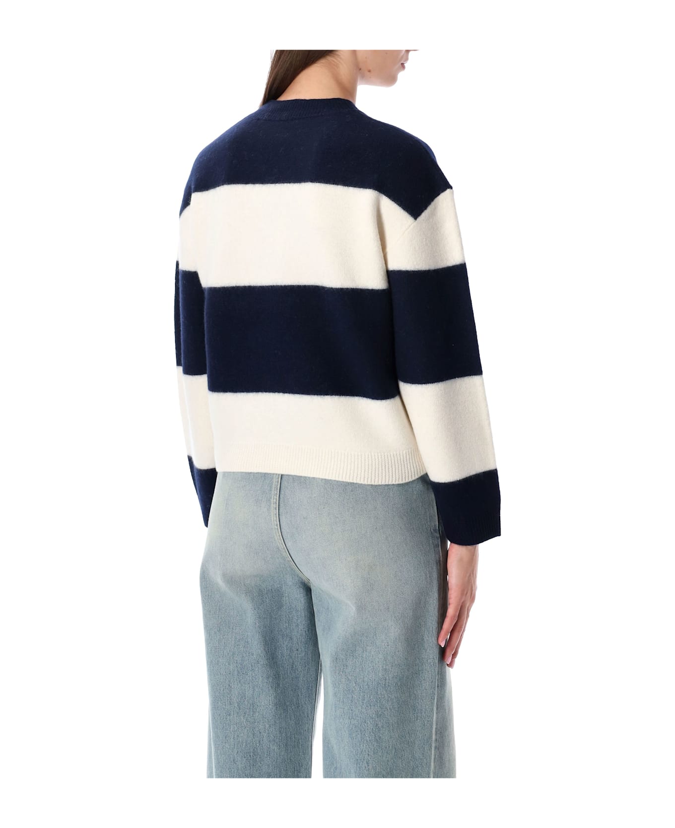 A.P.C. Penny Striped Sweater - DARK NAVY/ECRU