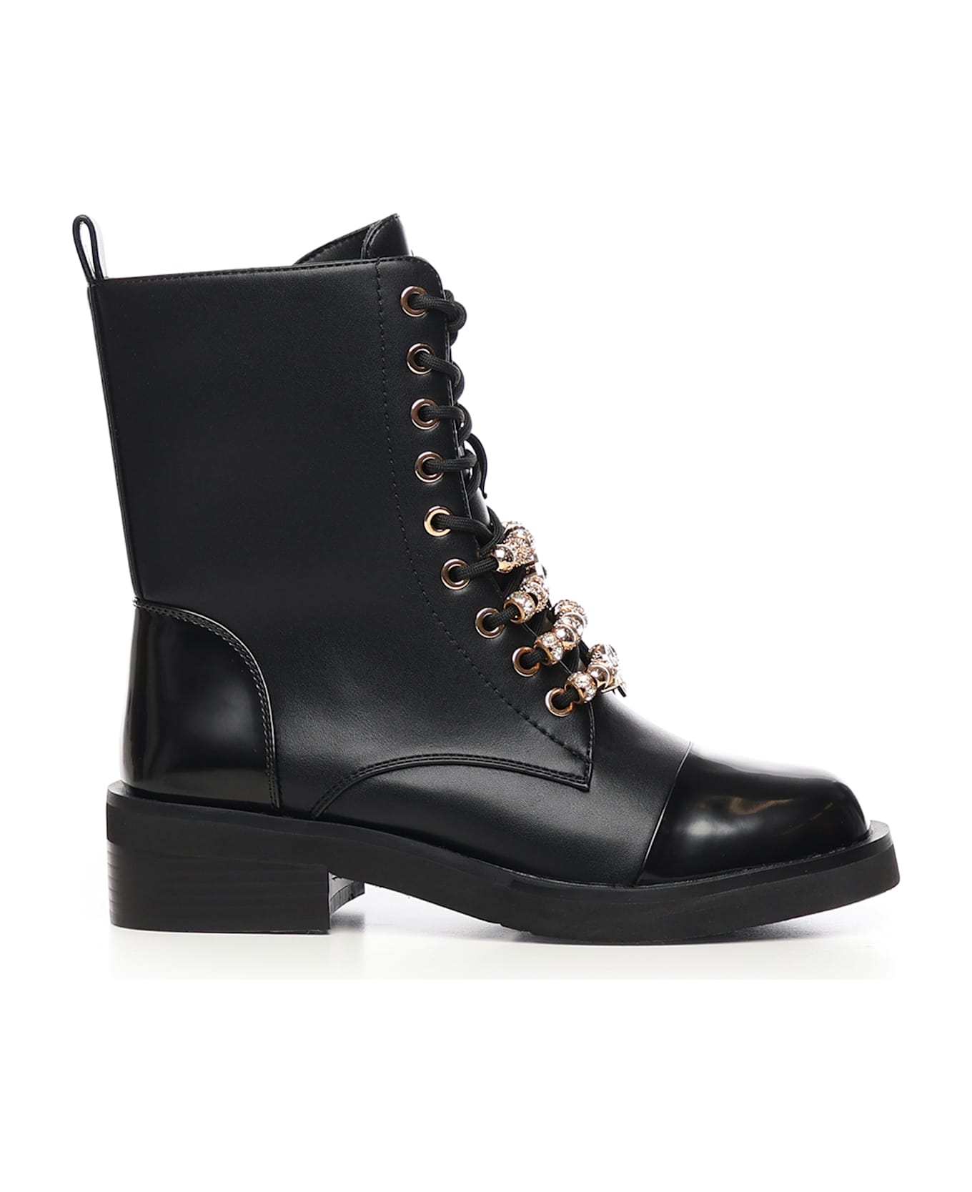 V73 Margot Combat Boots - Black