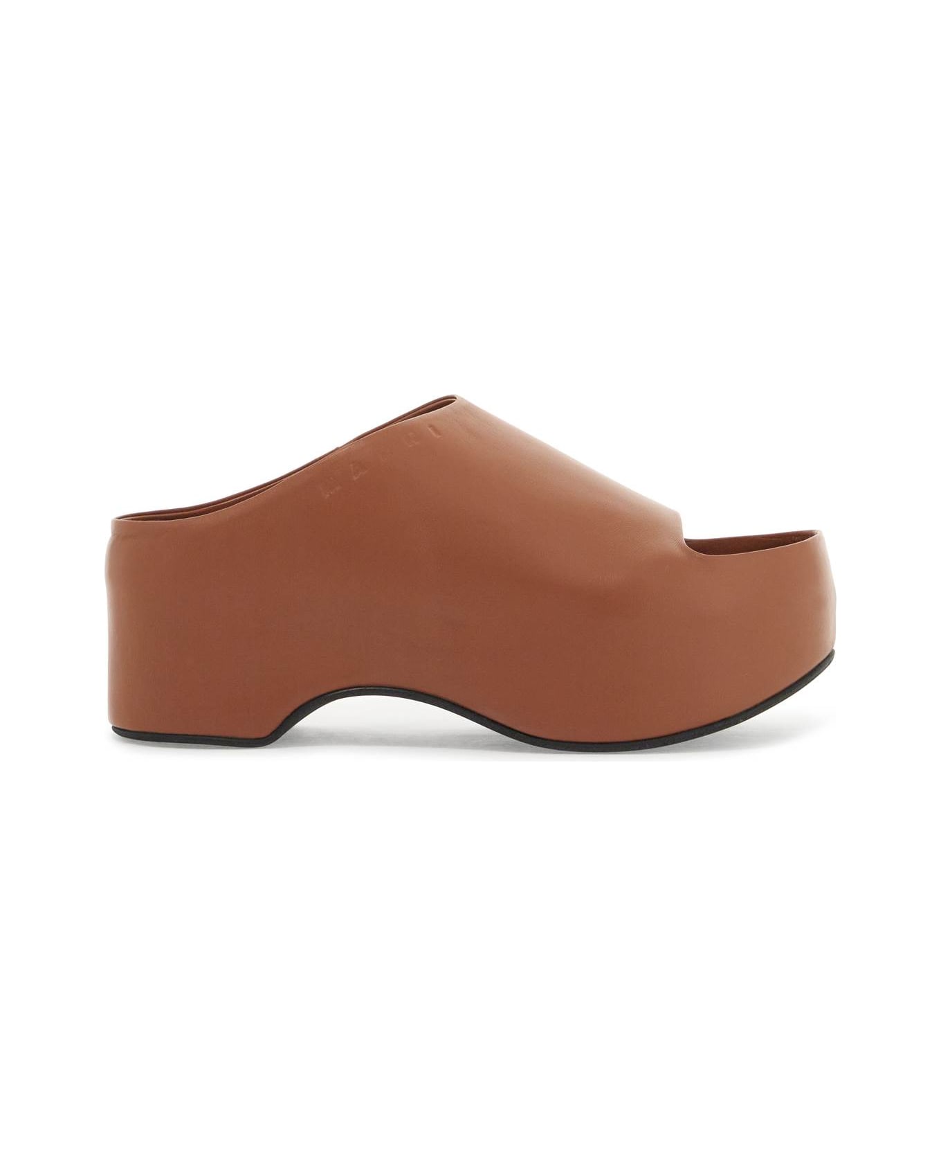 Marni Chunky Clog Sabot With - WOOD (Brown)