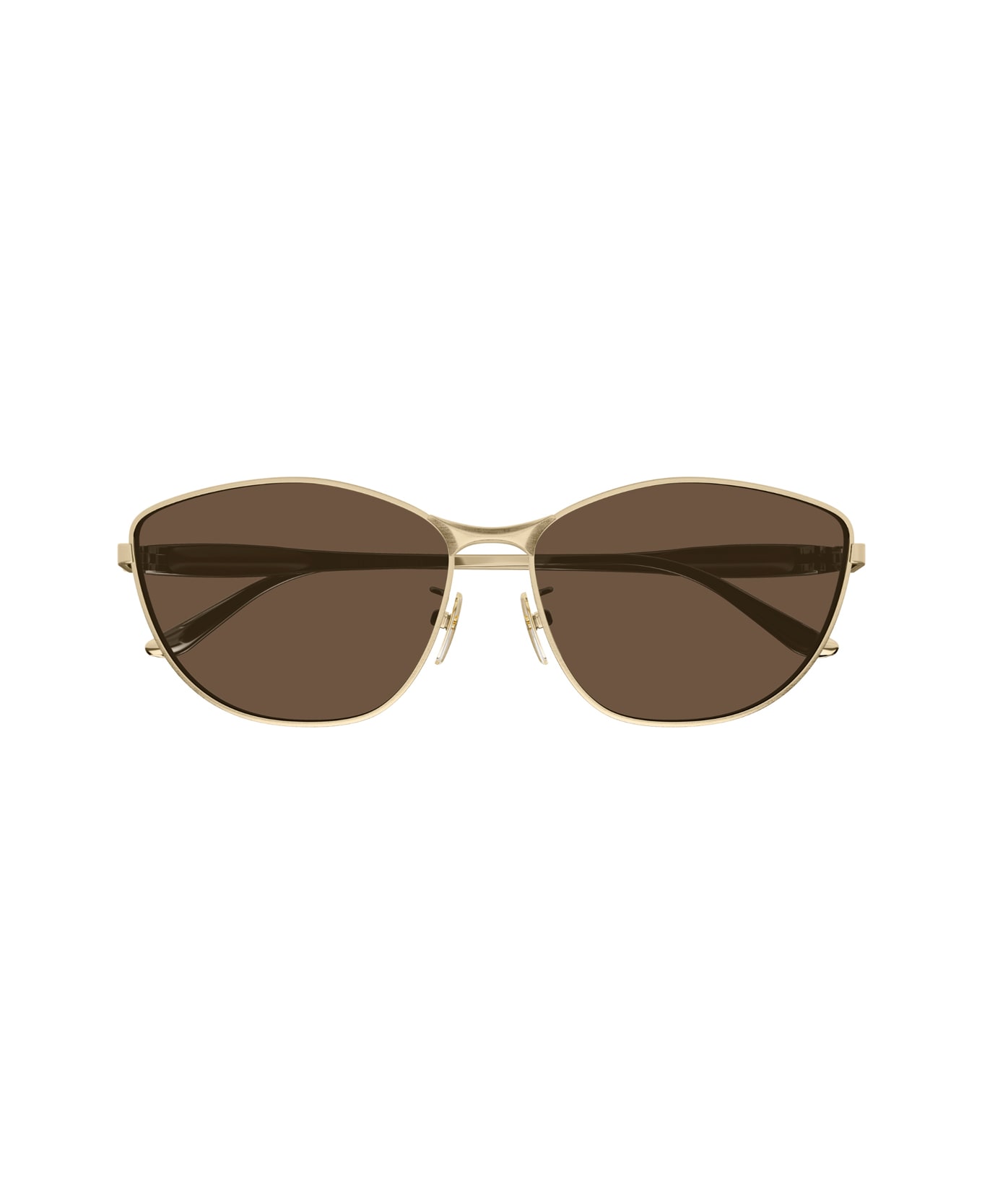 Balenciaga Eyewear Balenciaga Bb0358sk Linea Extreme 003 Gold Brown Sunglasses - Oro