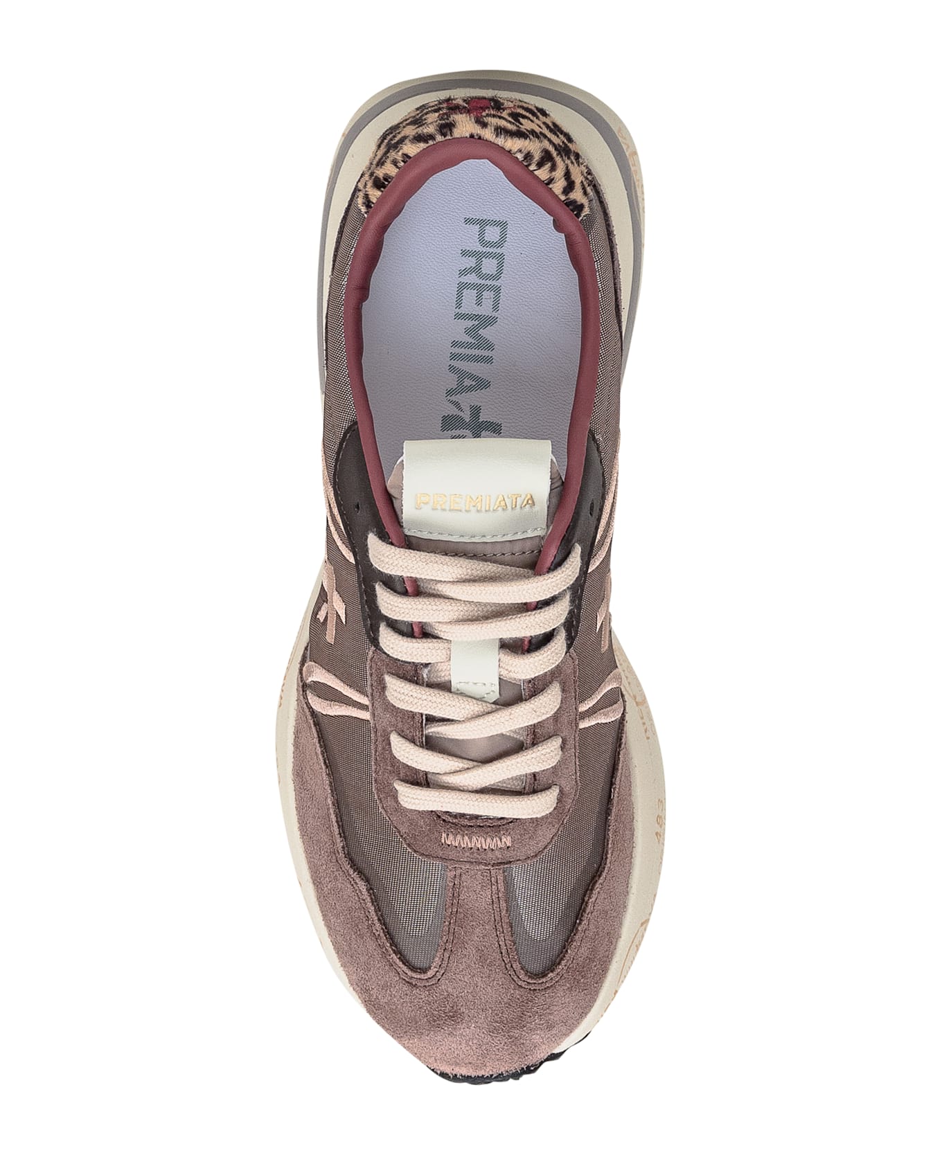 Premiata Sneaker With Logo - MARRONE-GRIGIO