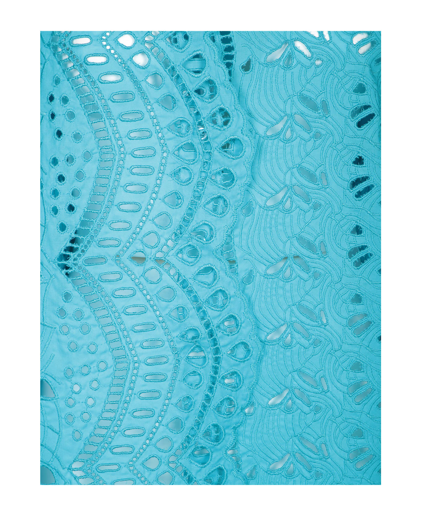 Ermanno Scervino Oversized Blue Sangallo Shirt - Blue