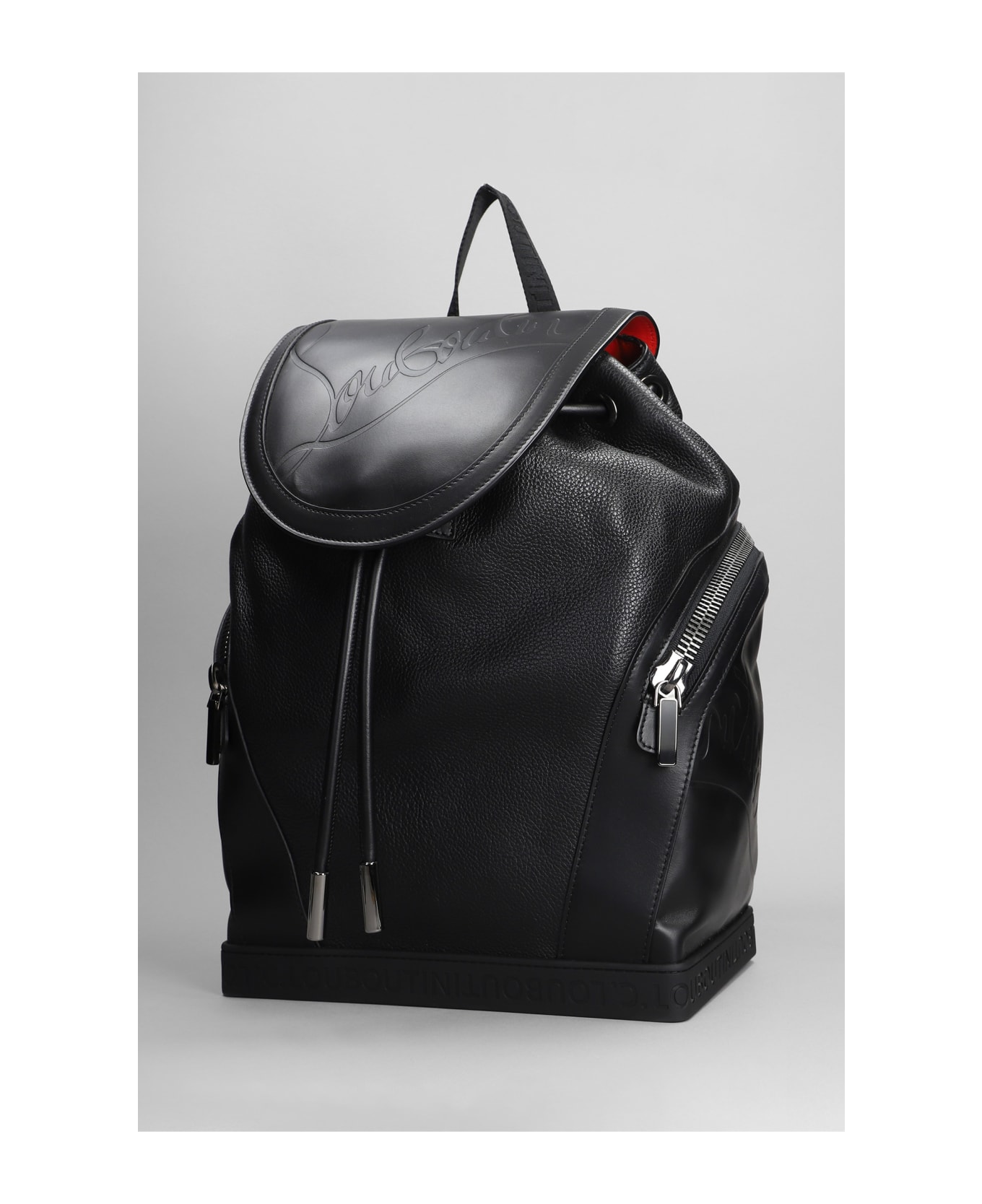 Christian Louboutin Explorafunk S Backpack In Black Leather - black