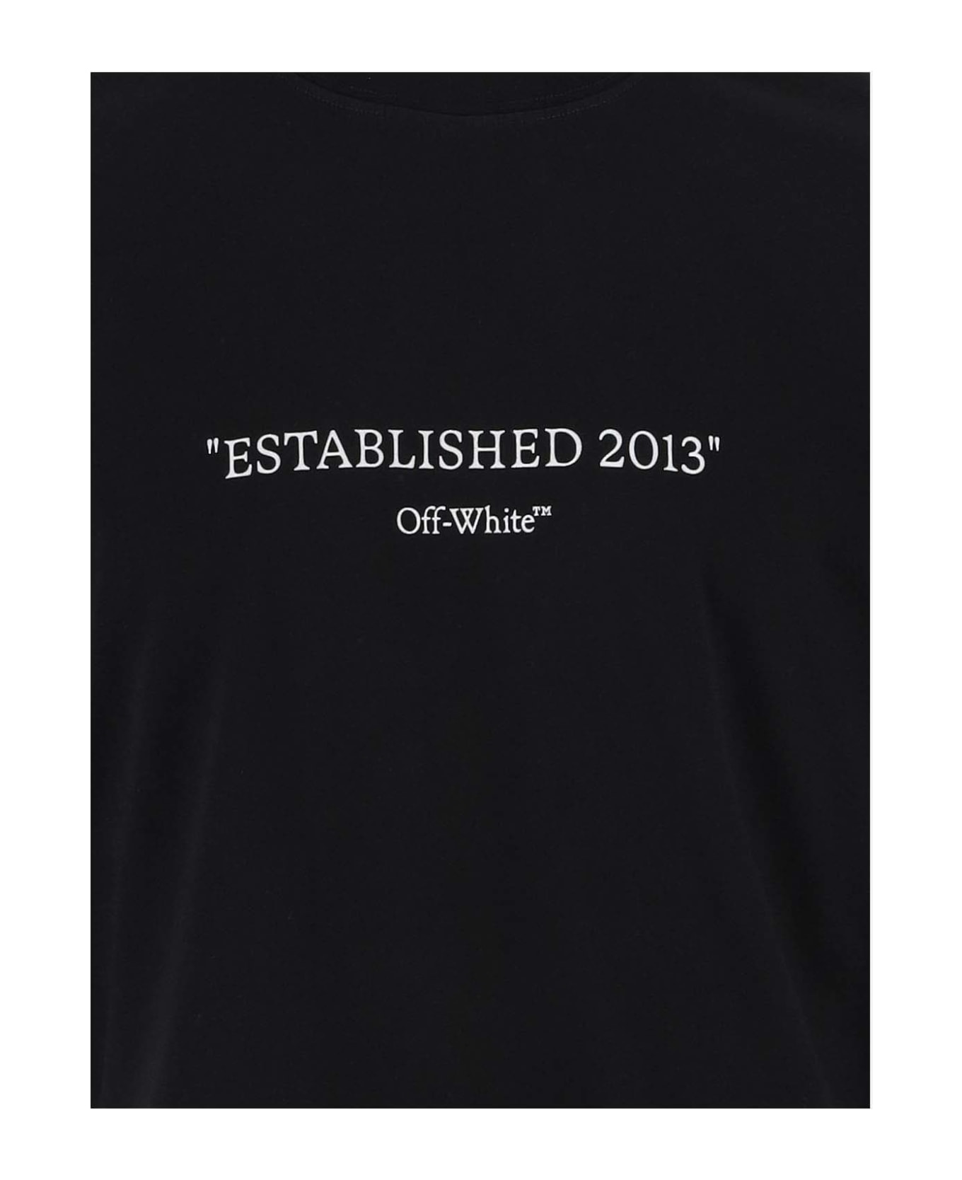 Off-White Established 2013 Logo Printed Crewneck T-shirt - Black シャツ