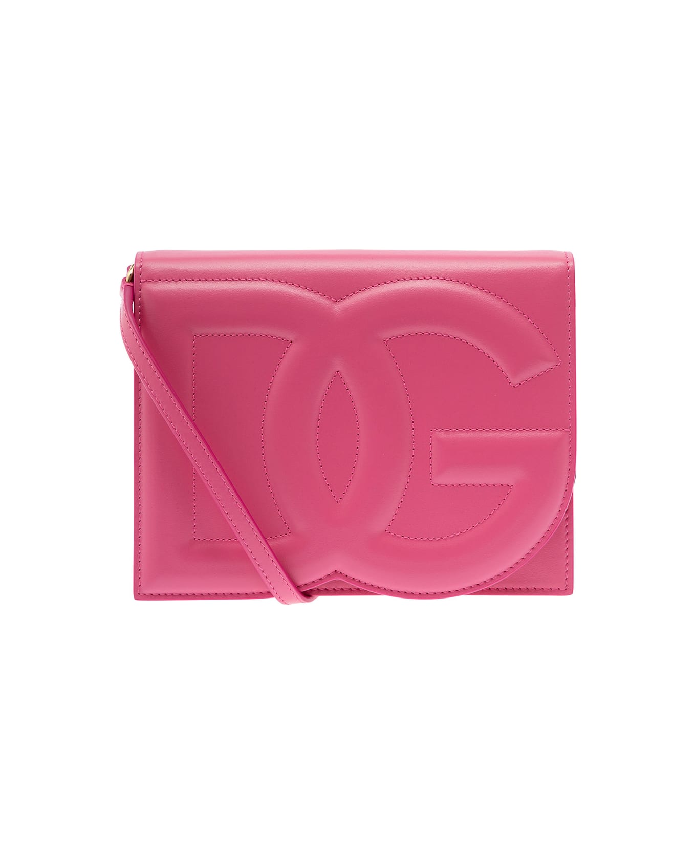Dolce & Gabbana Pink Embossed Crossbody Bag Woman Dolce&gabbana - Pink