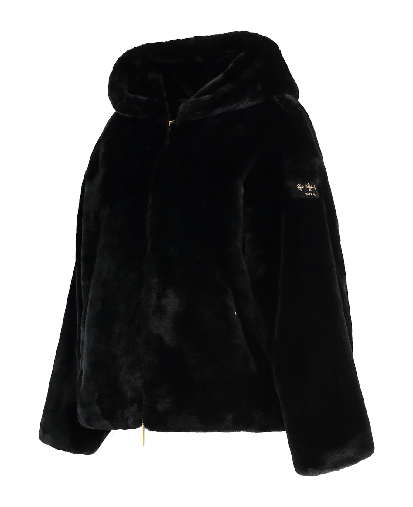 TATRAS Yumola Jacket In Eco-fur - black