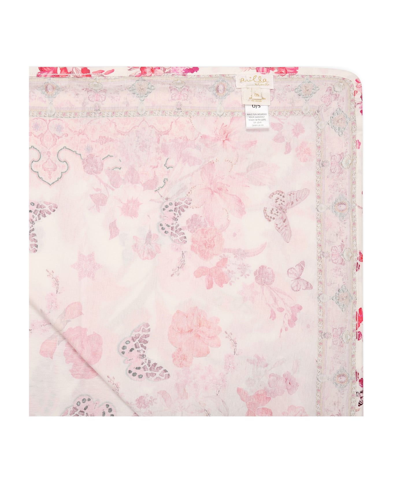 Camilla Pink Blanket For Baby Girl With Floral Print - Pink