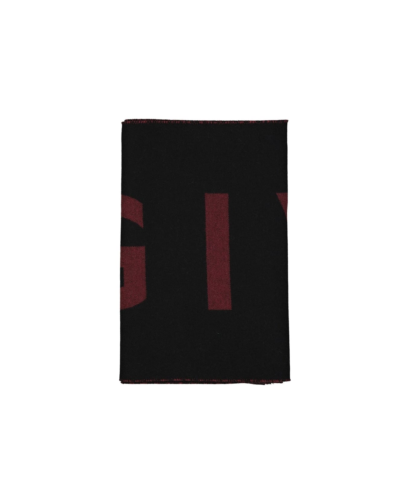 Givenchy Wool Logo Scarf - Black