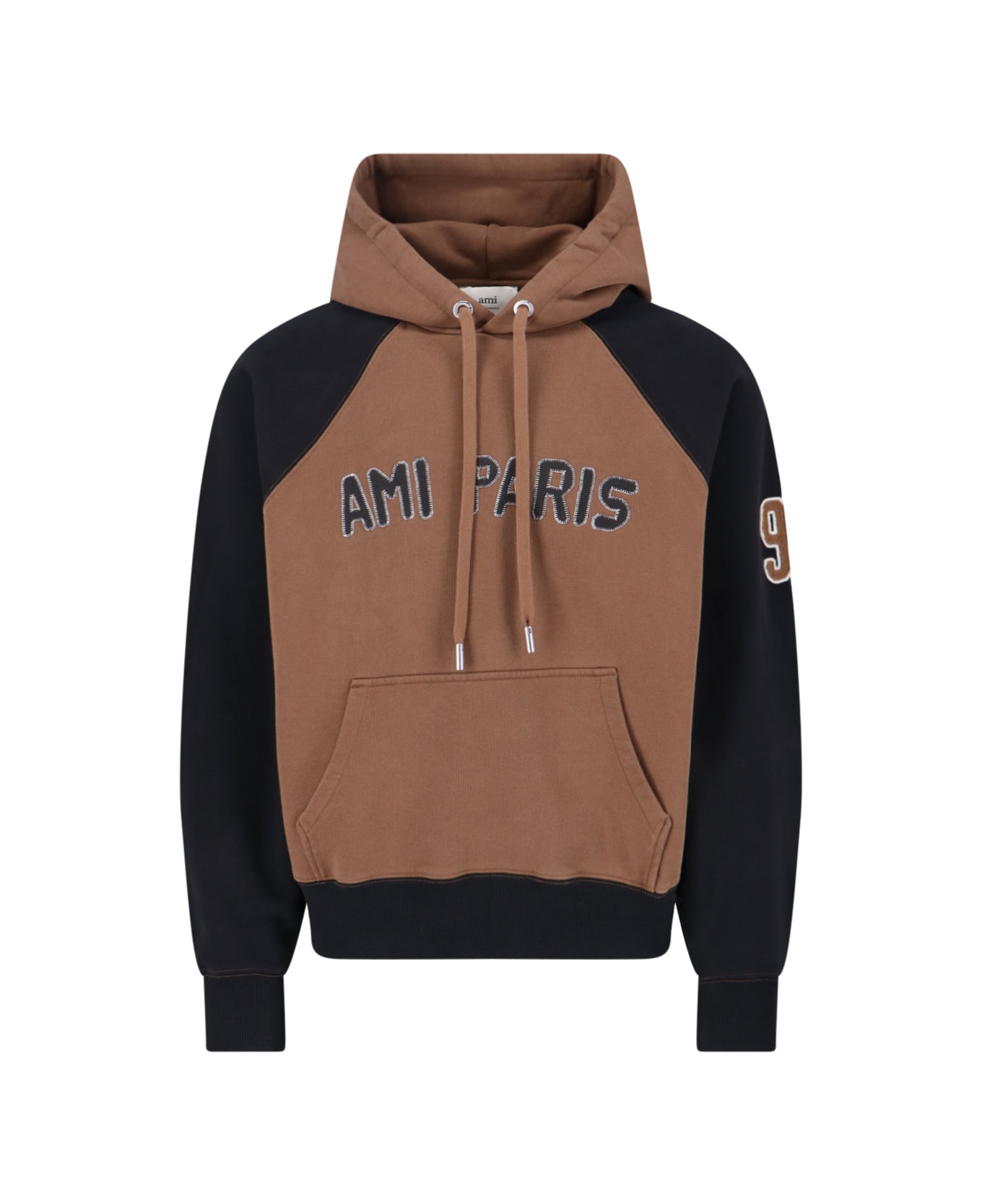 Ami Alexandre Mattiussi Logo Hoodie - Brown