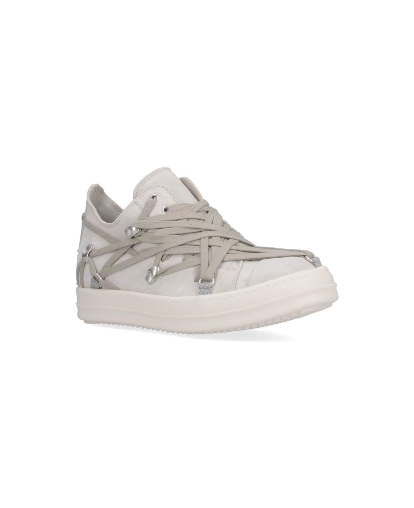 Rick Owens 'megalaced Low Sneaks' Sneakers - Grey