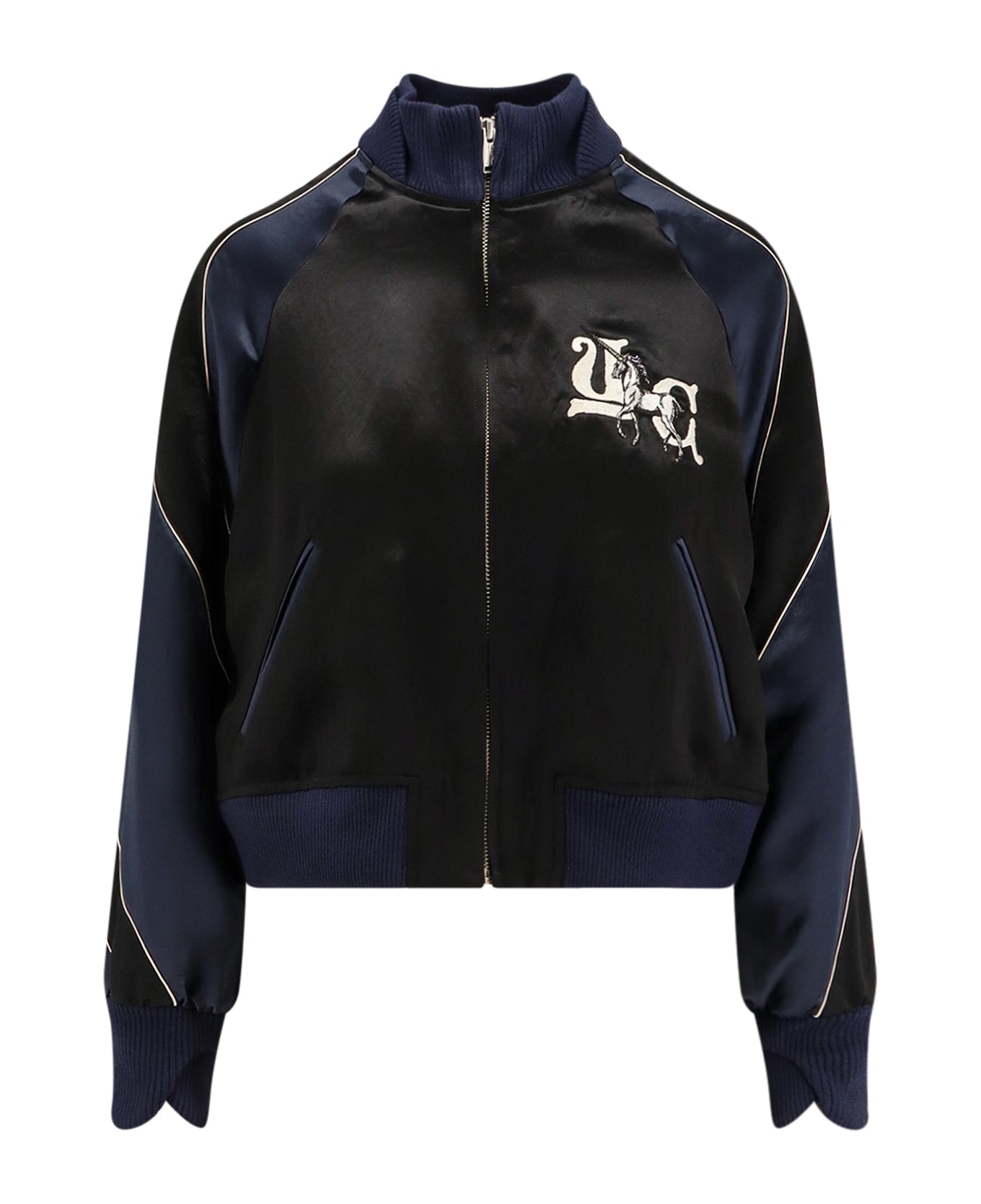 Undercover Jun Takahashi Satin Bomber Jacket - Black