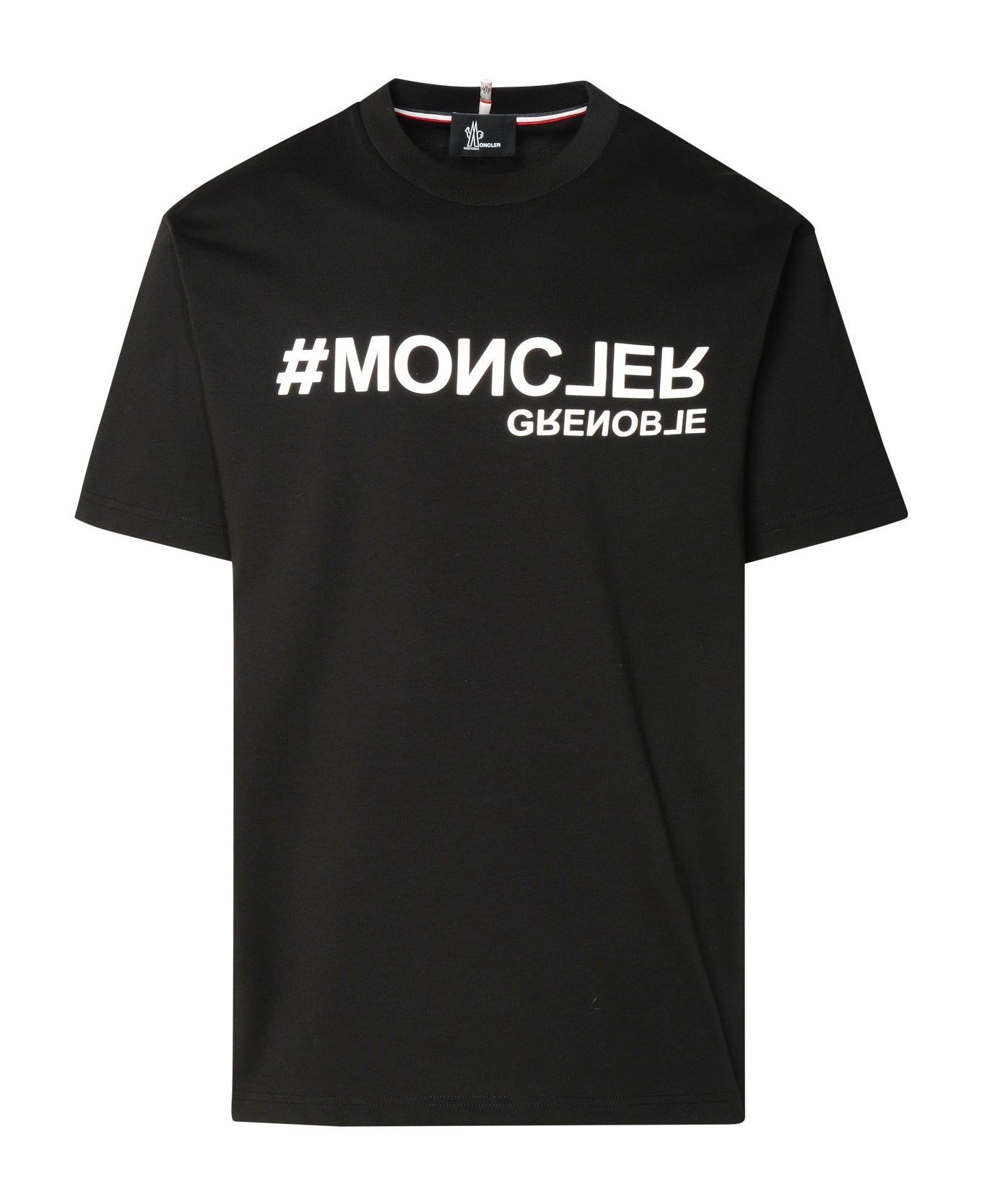 Moncler Grenoble Black Cotton T-shirt - Black Tシャツ