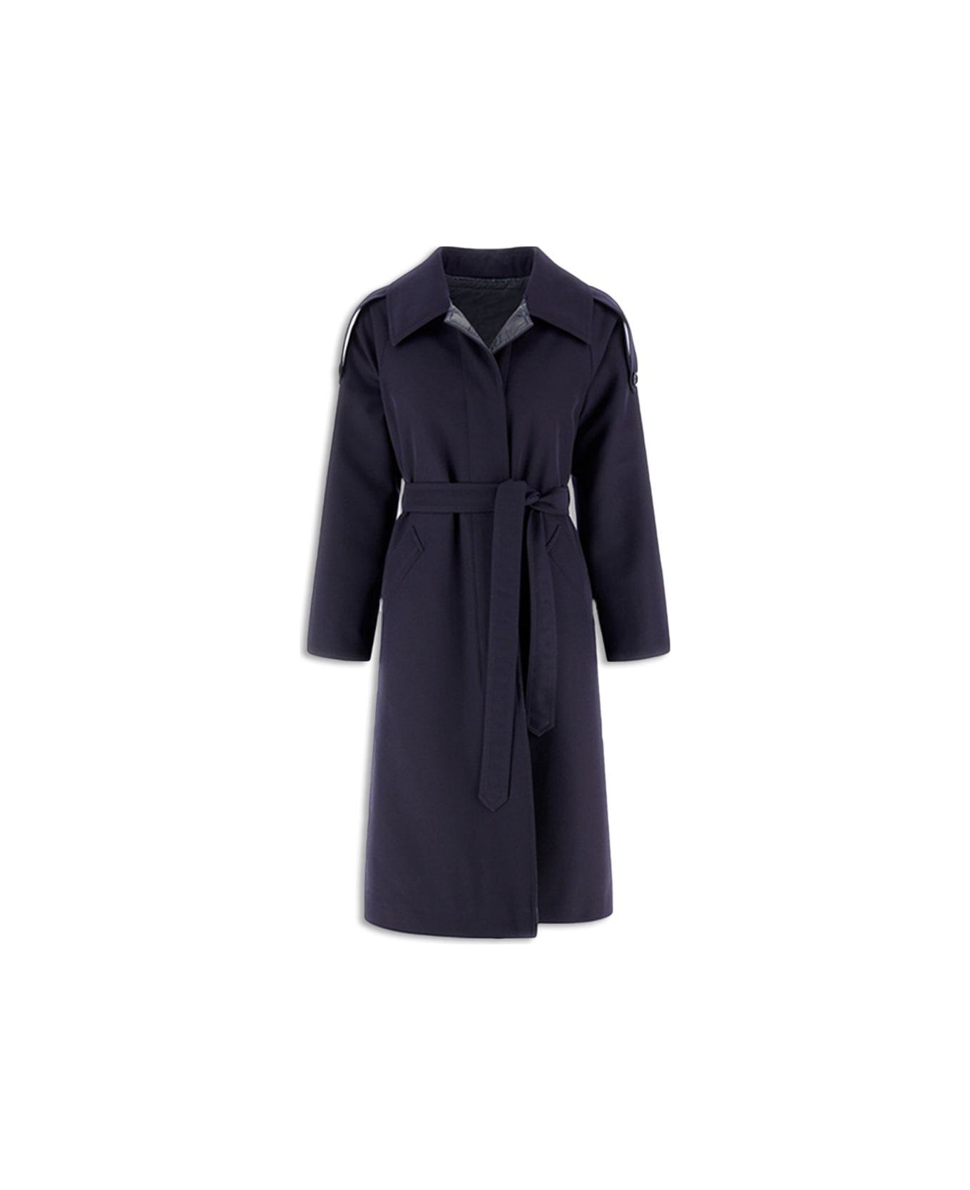 Herno Belted Reversible Jacket - blu