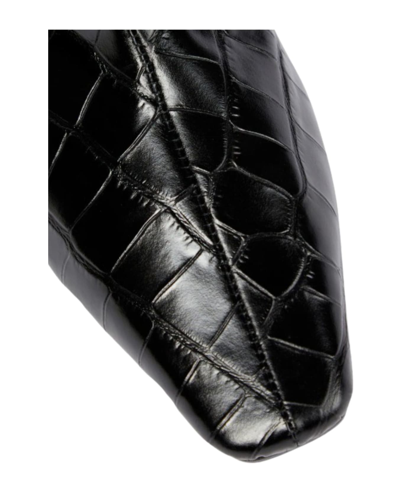 Totême Crocodile Embossed Wide Leg Boot - N Ero